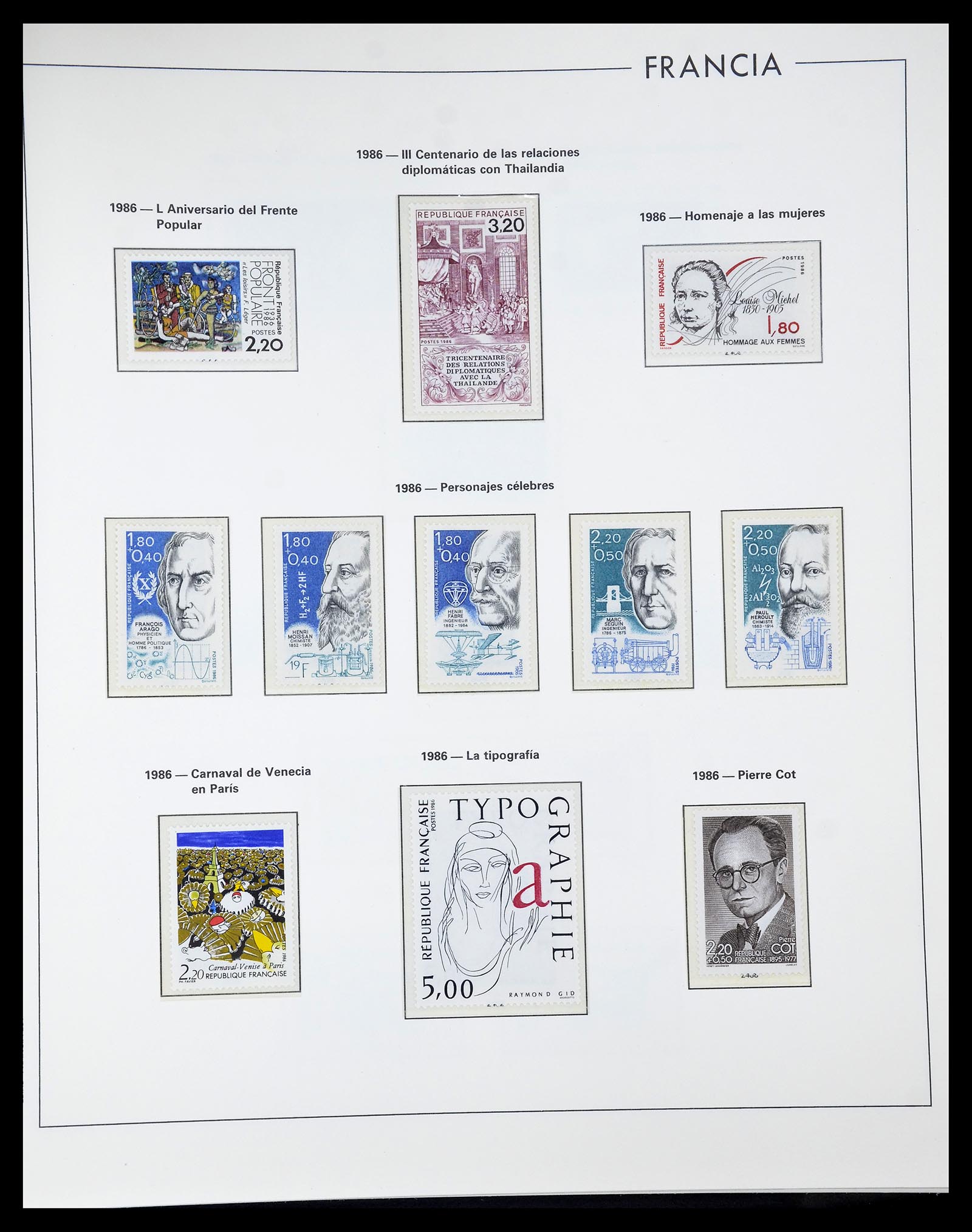 34755 250 - Postzegelverzameling 34755 Frankrijk 1900-2000.