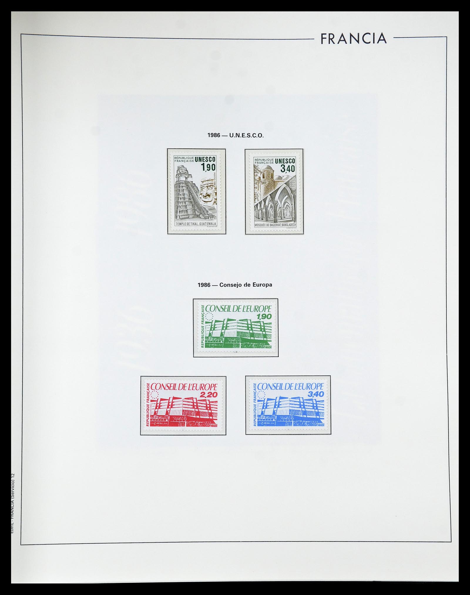 34755 256 - Postzegelverzameling 34755 Frankrijk 1900-2000.