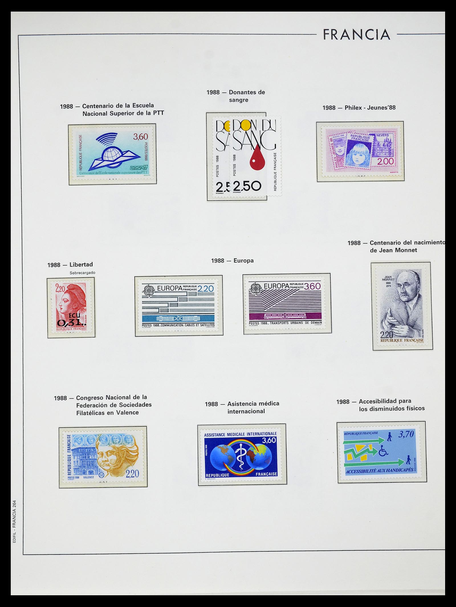 34755 267 - Postzegelverzameling 34755 Frankrijk 1900-2000.