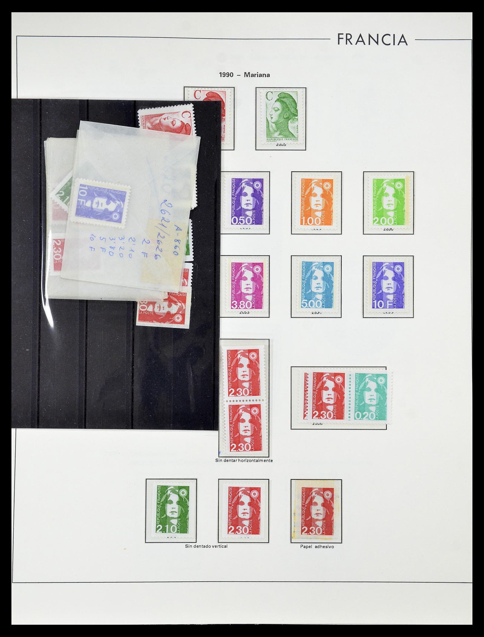 34755 285 - Postzegelverzameling 34755 Frankrijk 1900-2000.