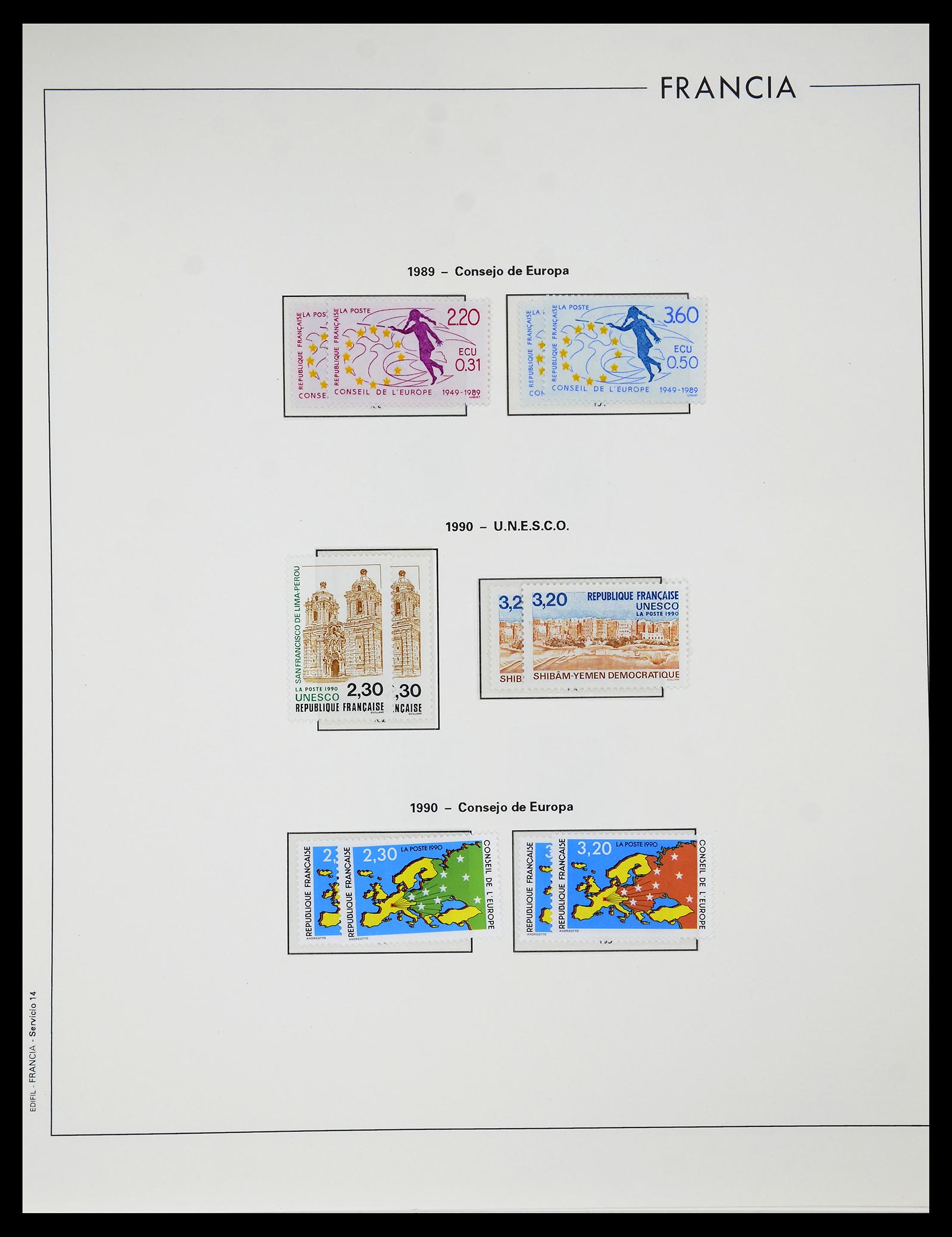 34755 291 - Postzegelverzameling 34755 Frankrijk 1900-2000.