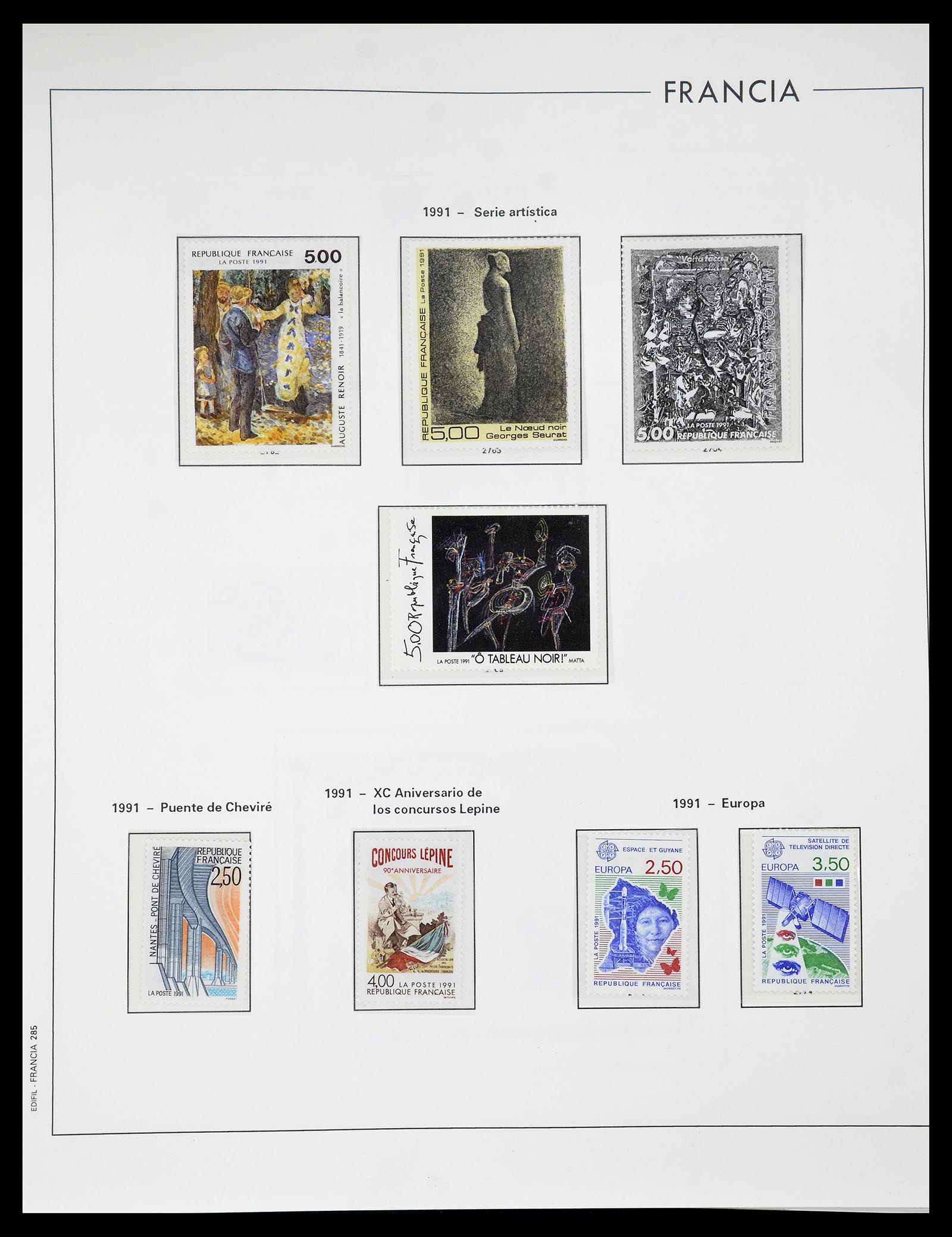 34755 296 - Postzegelverzameling 34755 Frankrijk 1900-2000.