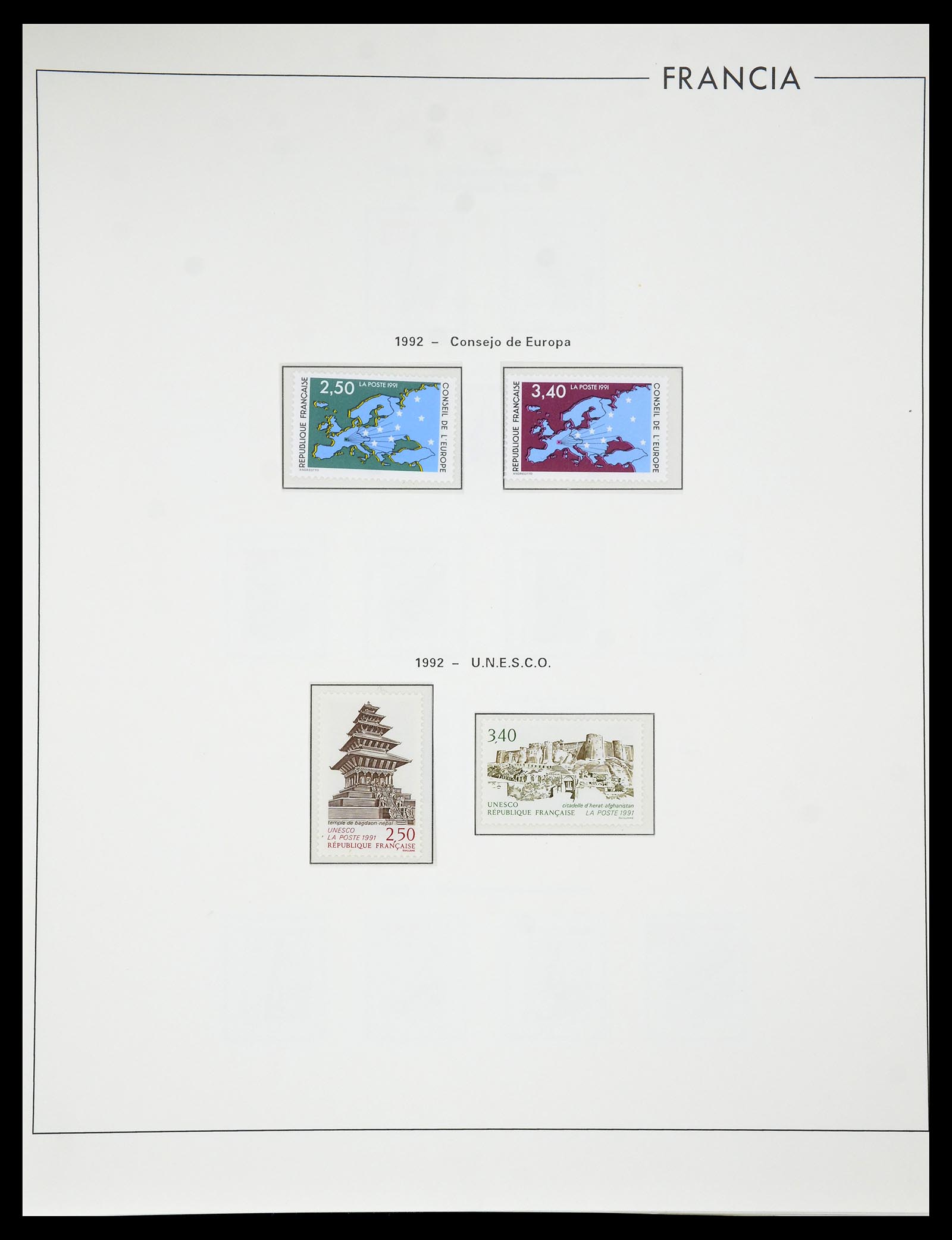 34755 310 - Postzegelverzameling 34755 Frankrijk 1900-2000.