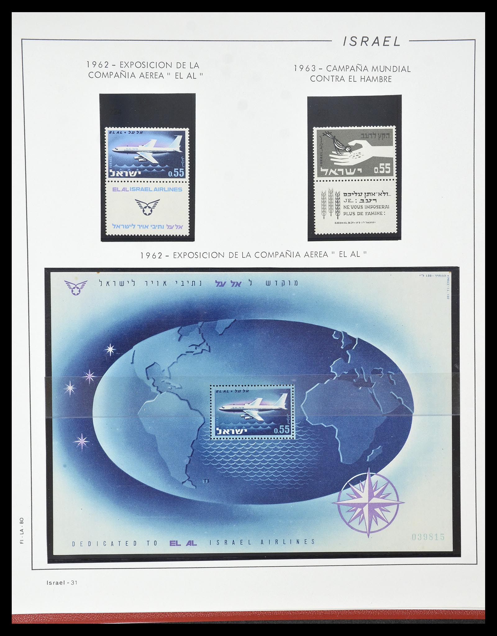 34779 032 - Postzegelverzameling 34779 Israël 1948-2010.
