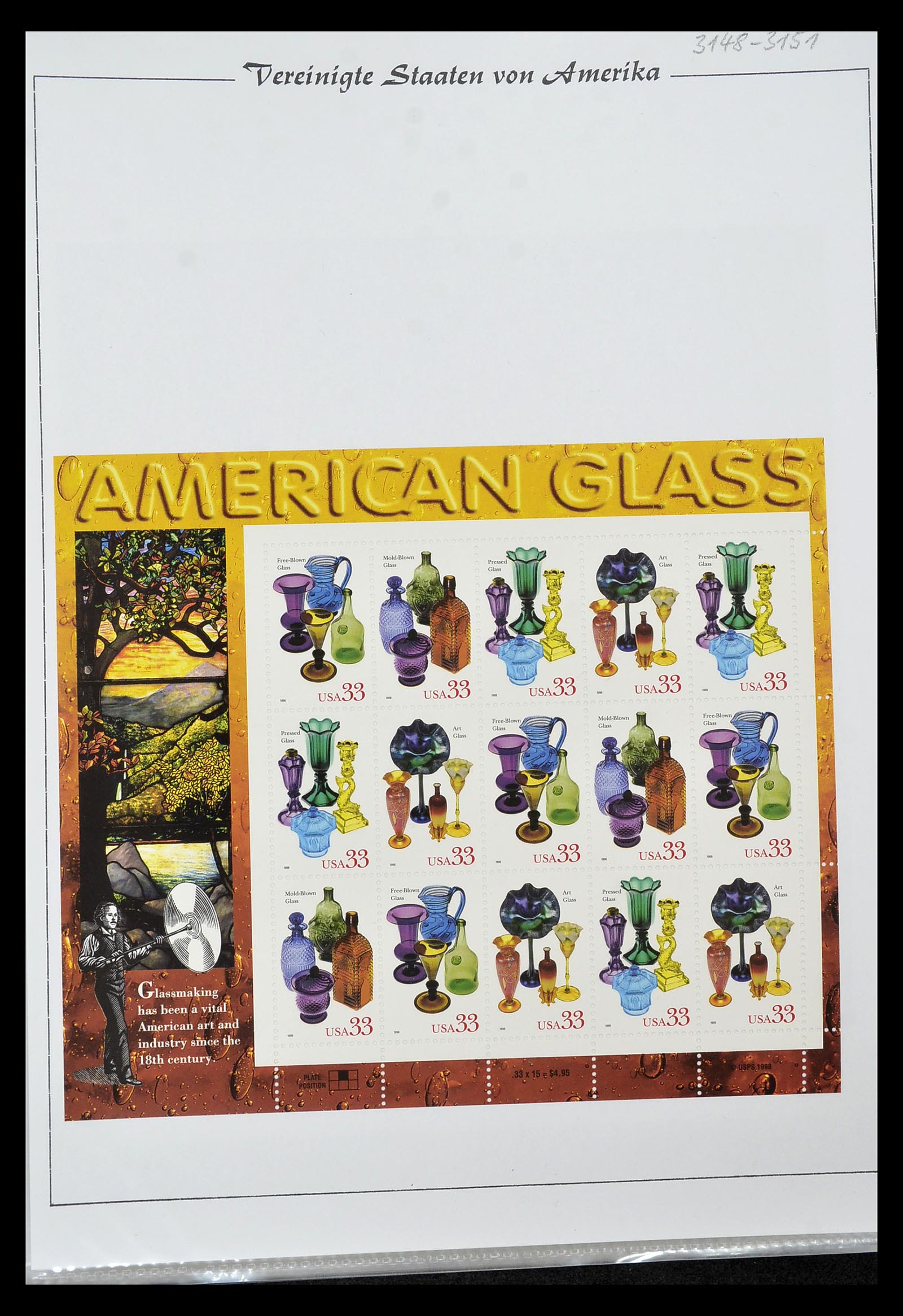 34834 127 - Stamp Collection 34834 USA sheetlets 1988-2005.