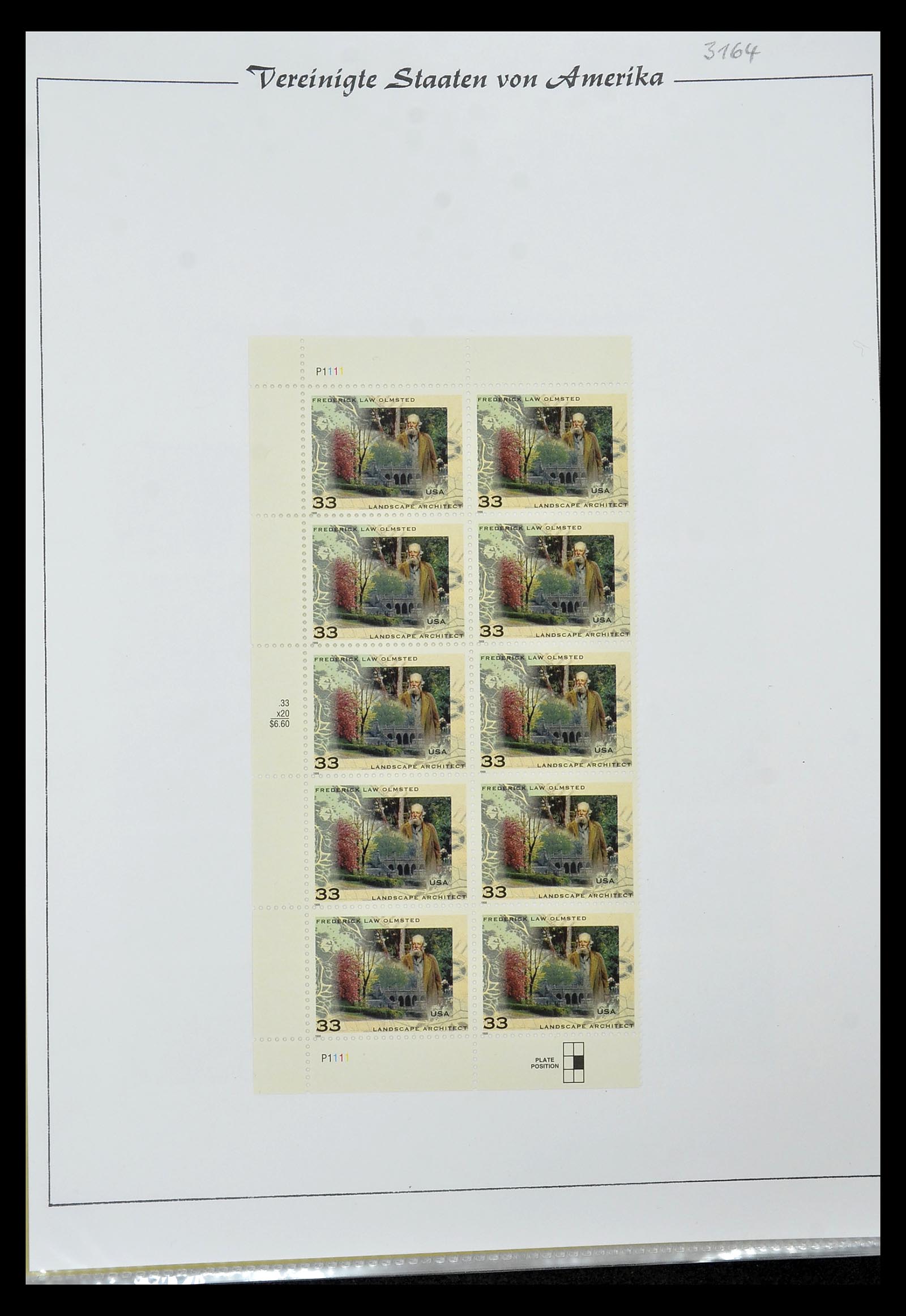 34834 132 - Stamp Collection 34834 USA sheetlets 1988-2005.