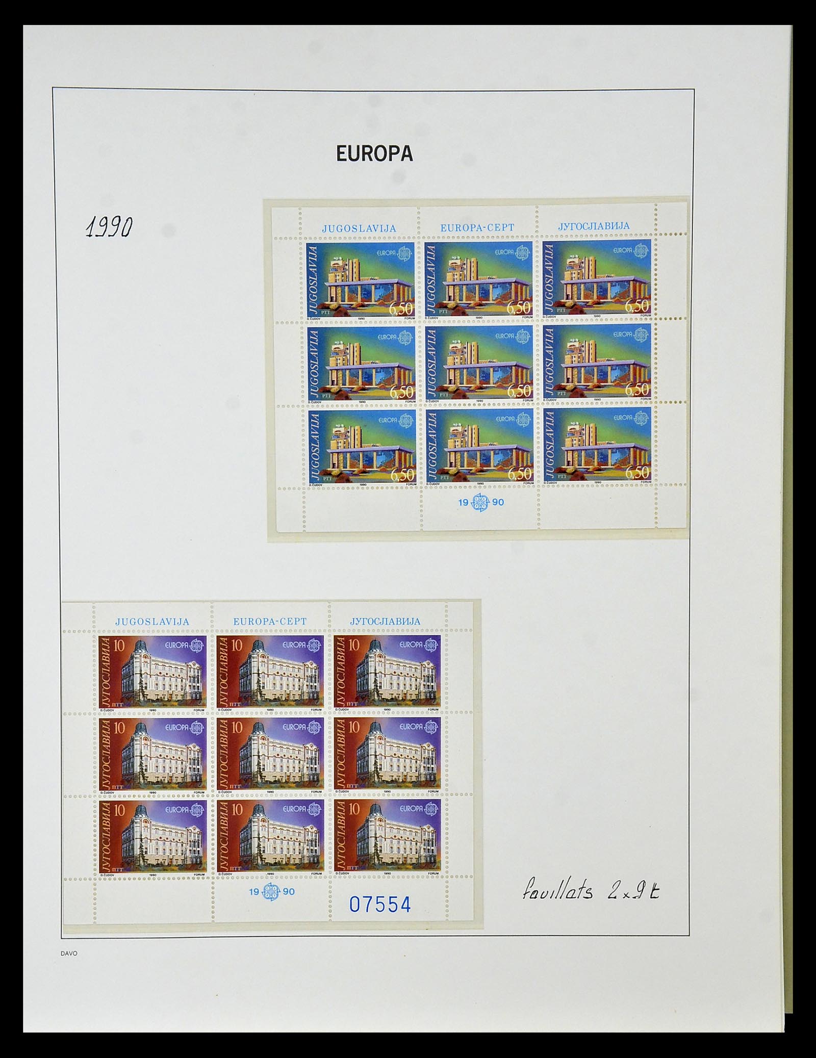 34838 291 - Postzegelverzameling 34838 Europa CEPT 1956-1998.