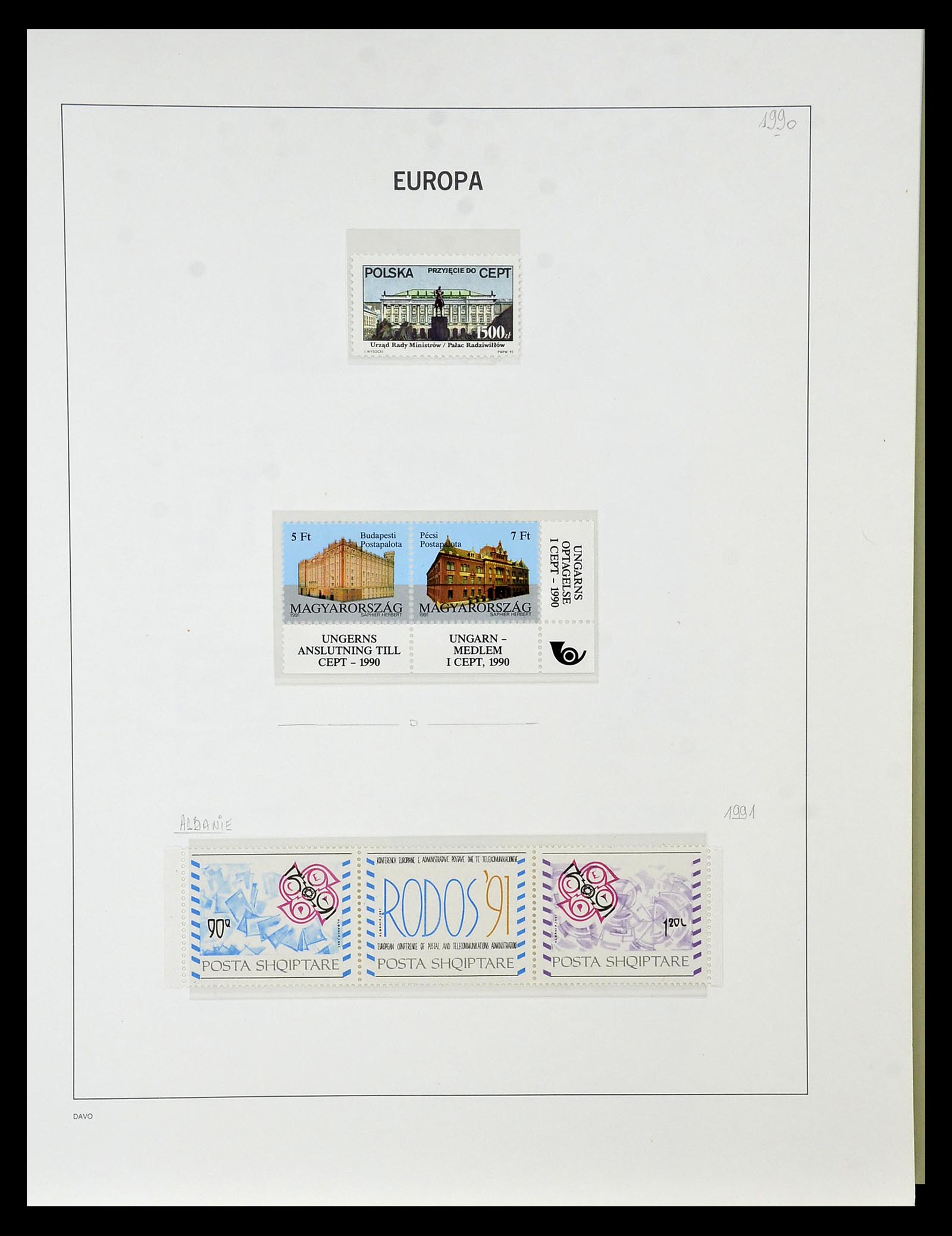 34838 292 - Postzegelverzameling 34838 Europa CEPT 1956-1998.