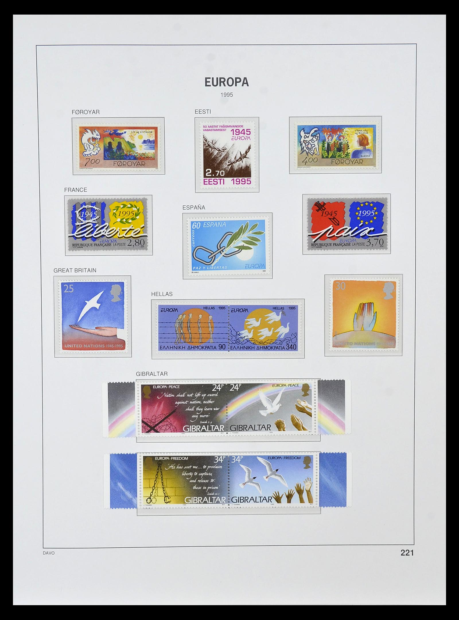 34838 377 - Postzegelverzameling 34838 Europa CEPT 1956-1998.