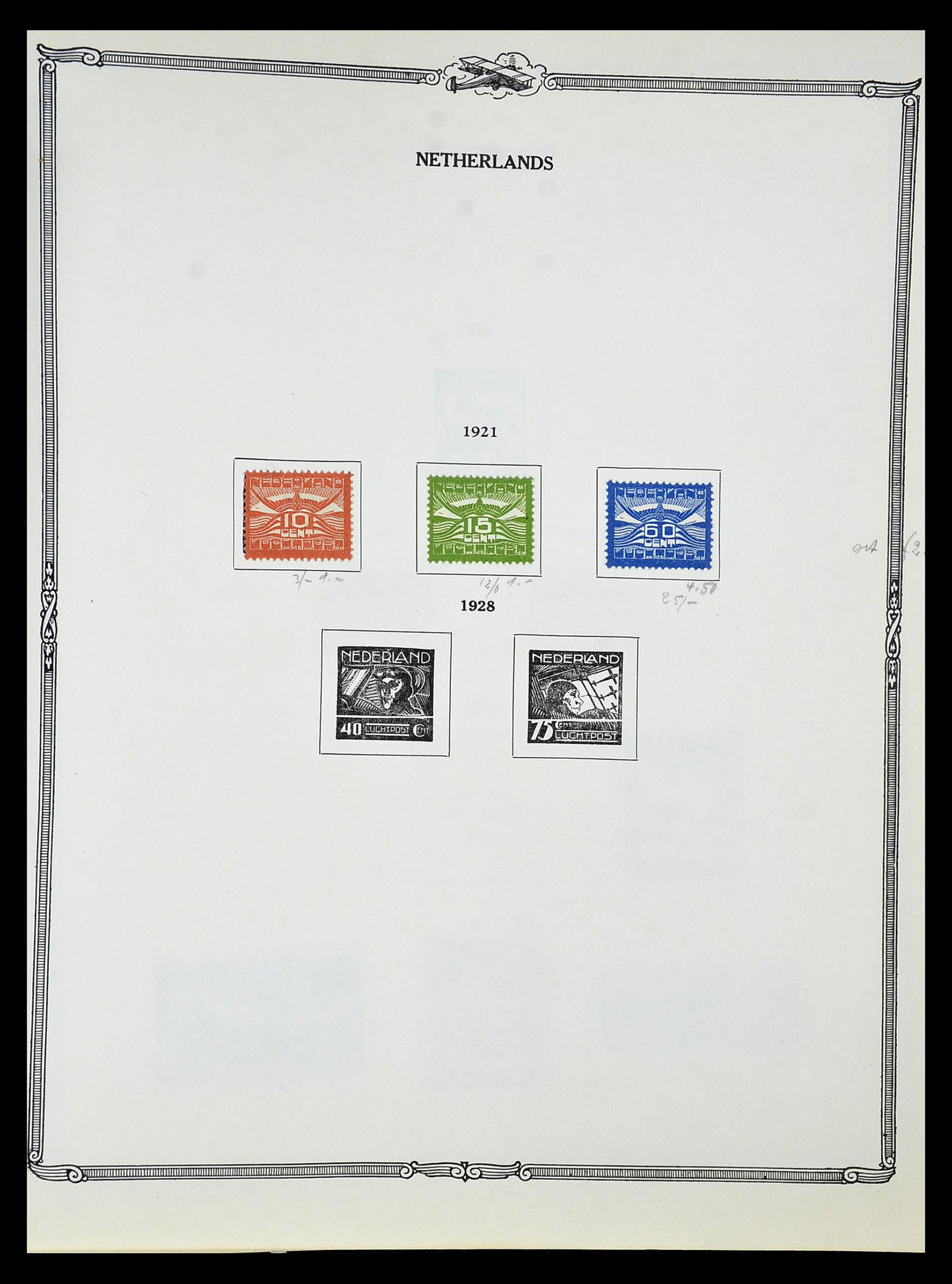 34905 056 - Postzegelverzameling 34905 Wereld luchtpostzegels 1919-1931.