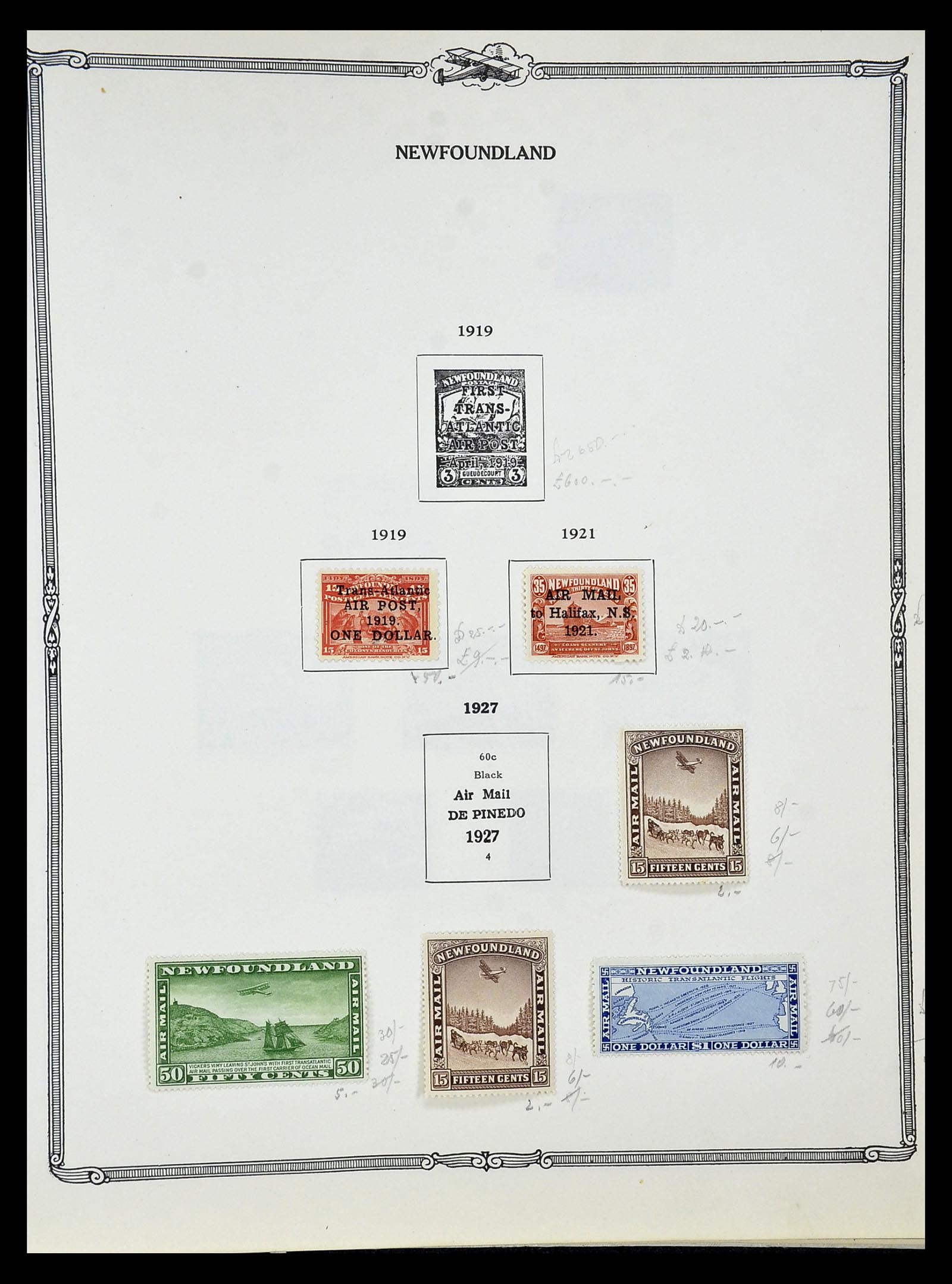 34905 057 - Postzegelverzameling 34905 Wereld luchtpostzegels 1919-1931.