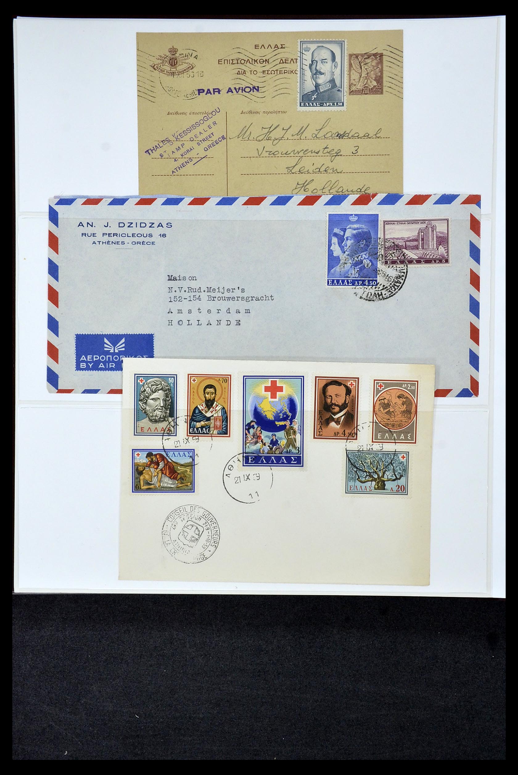 34956 110 - Postzegelverzameling 34956 Wereld brieven/FDC's 1880-1980.
