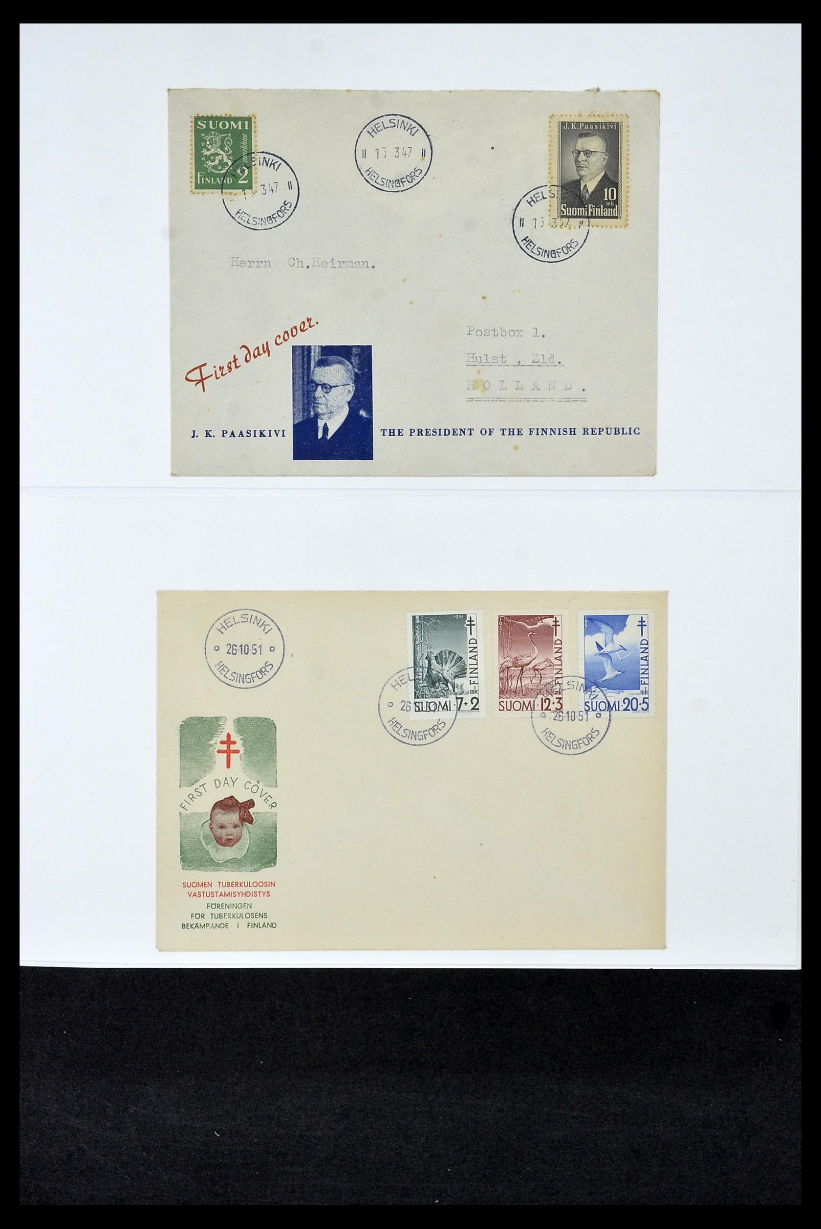34956 146 - Postzegelverzameling 34956 Wereld brieven/FDC's 1880-1980.