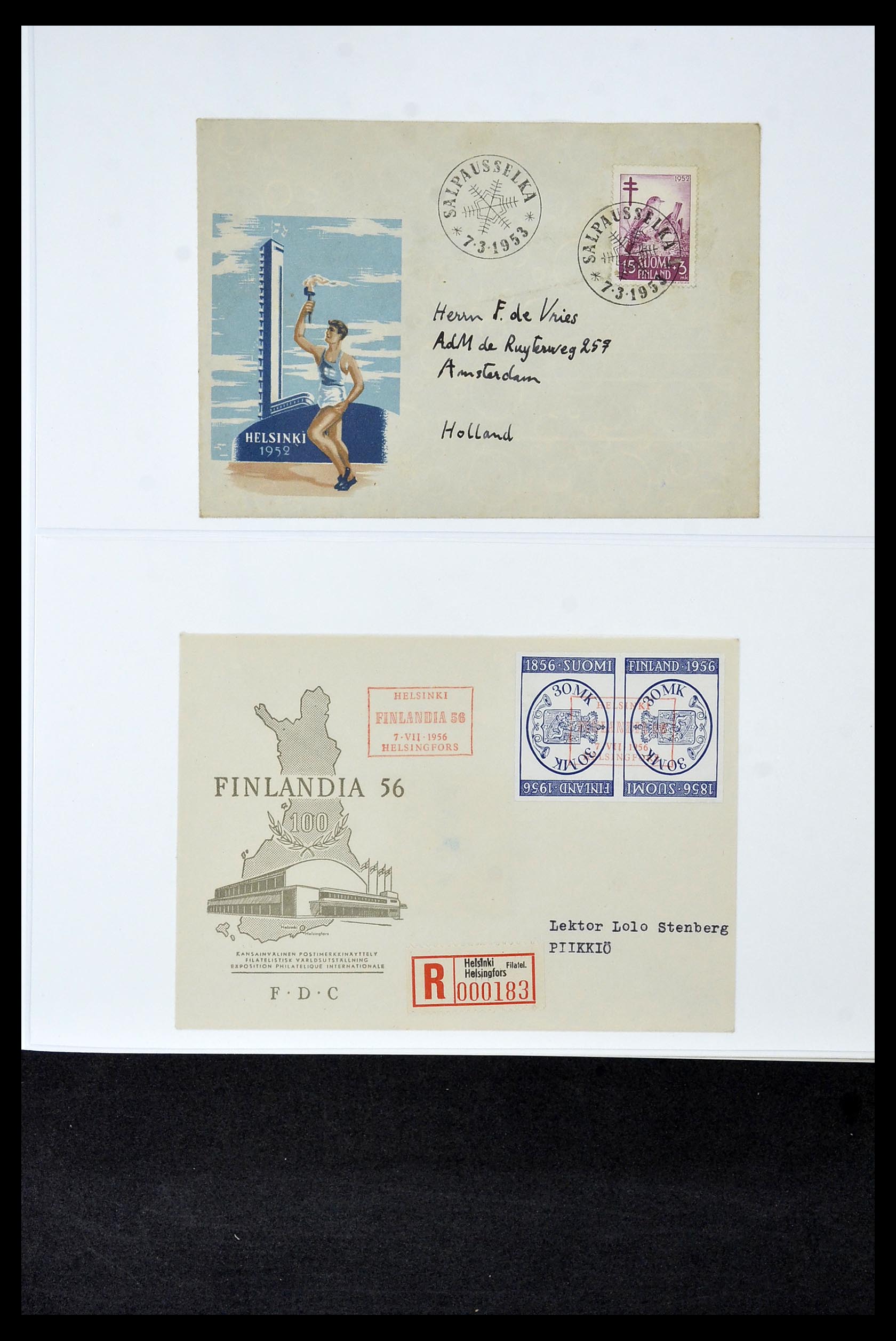 34956 149 - Postzegelverzameling 34956 Wereld brieven/FDC's 1880-1980.