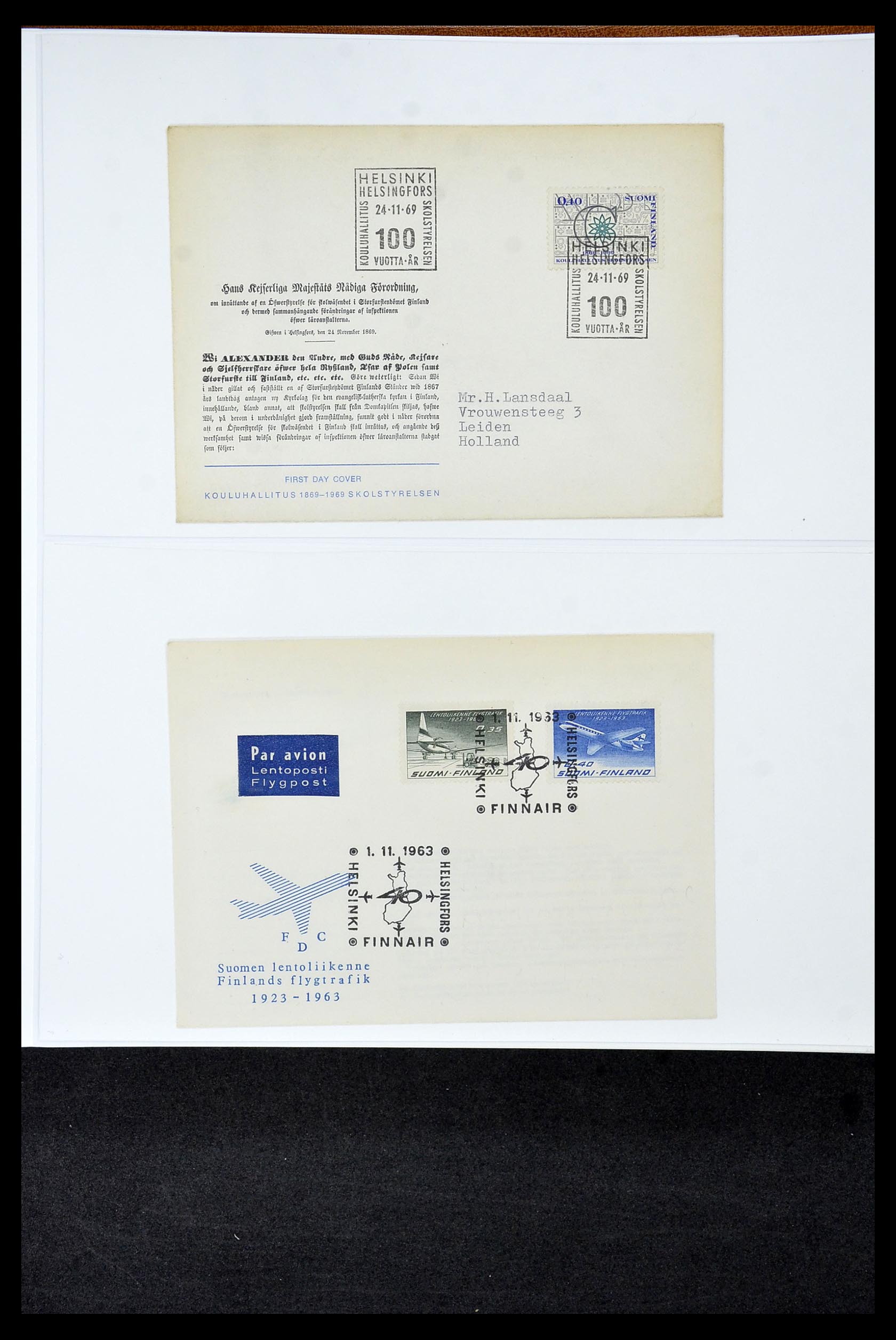 34956 165 - Postzegelverzameling 34956 Wereld brieven/FDC's 1880-1980.