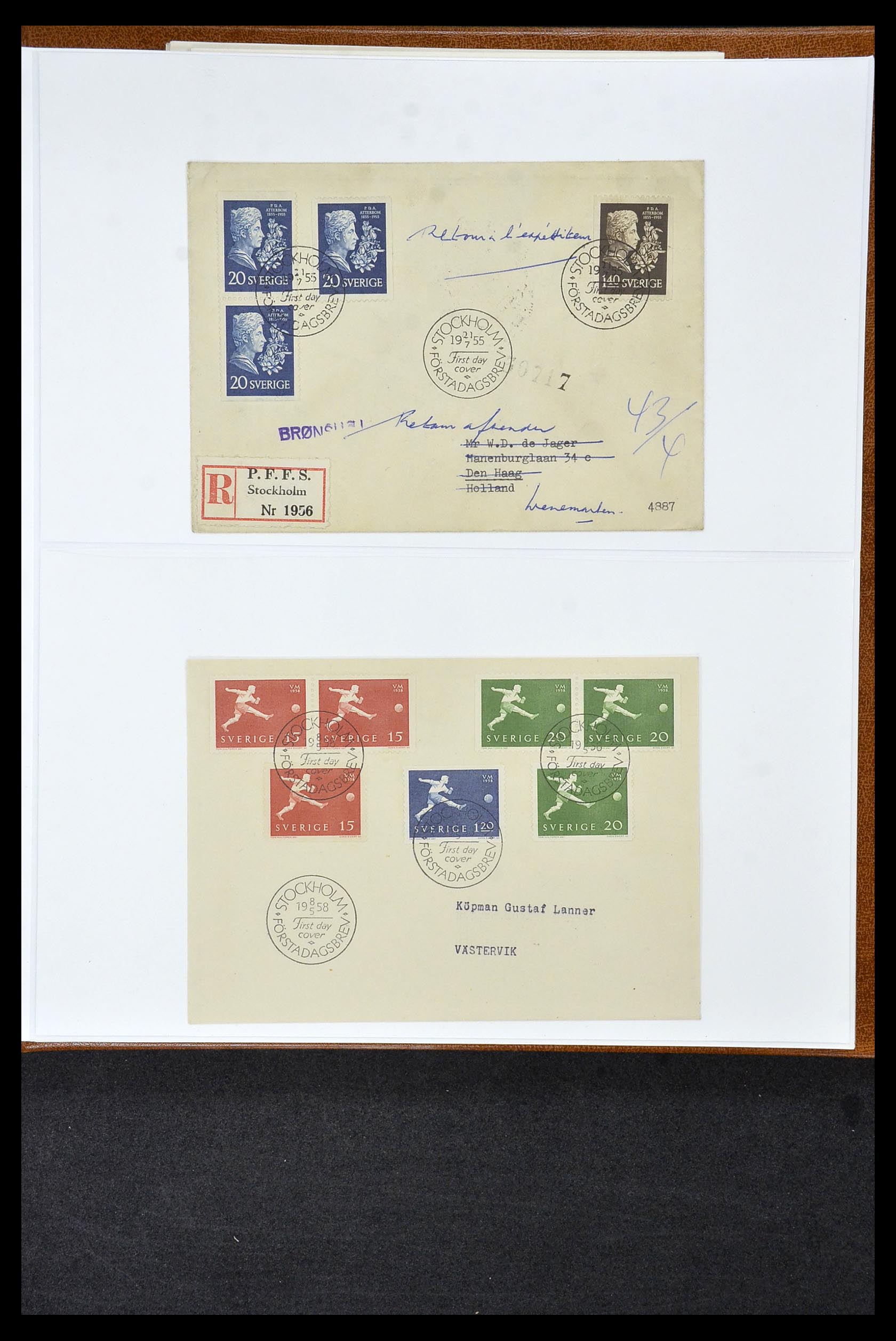 34956 184 - Postzegelverzameling 34956 Wereld brieven/FDC's 1880-1980.