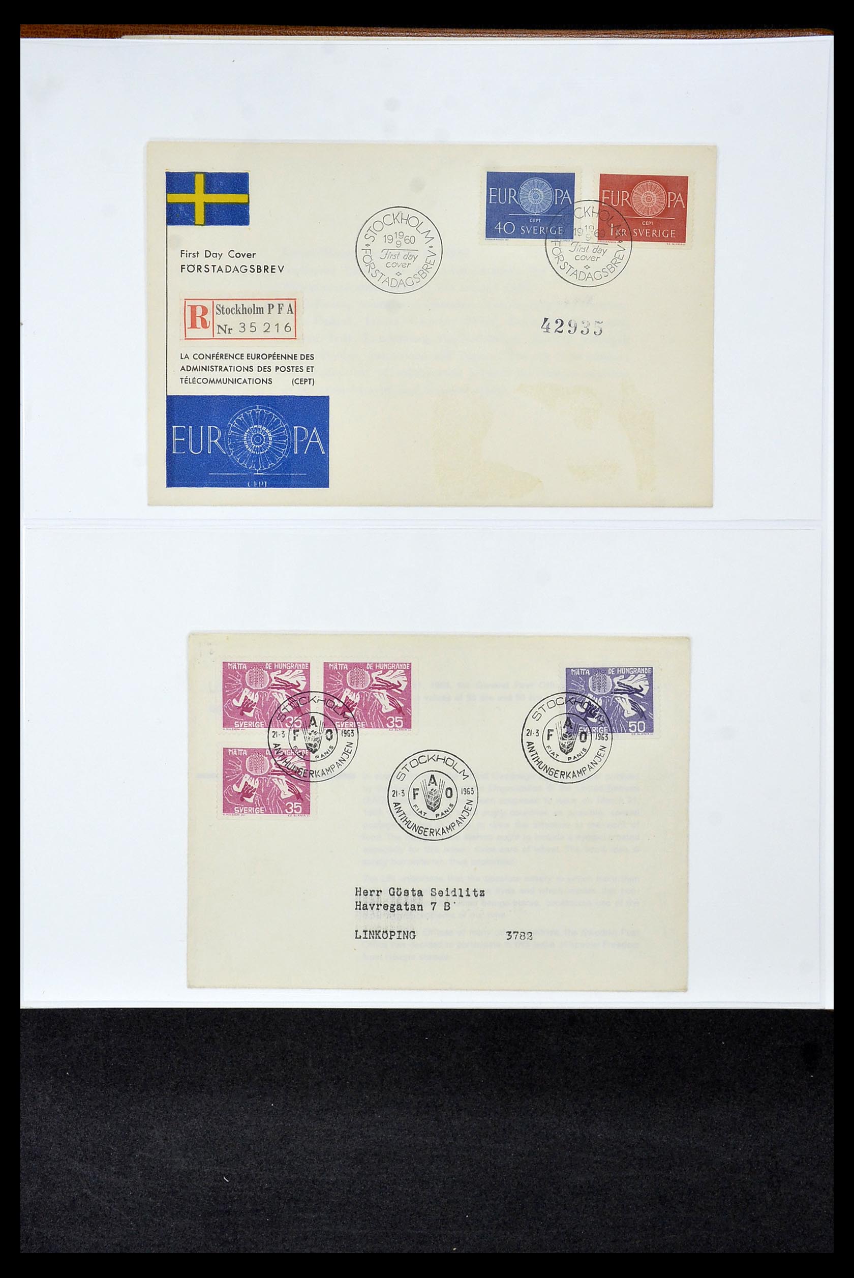 34956 186 - Postzegelverzameling 34956 Wereld brieven/FDC's 1880-1980.