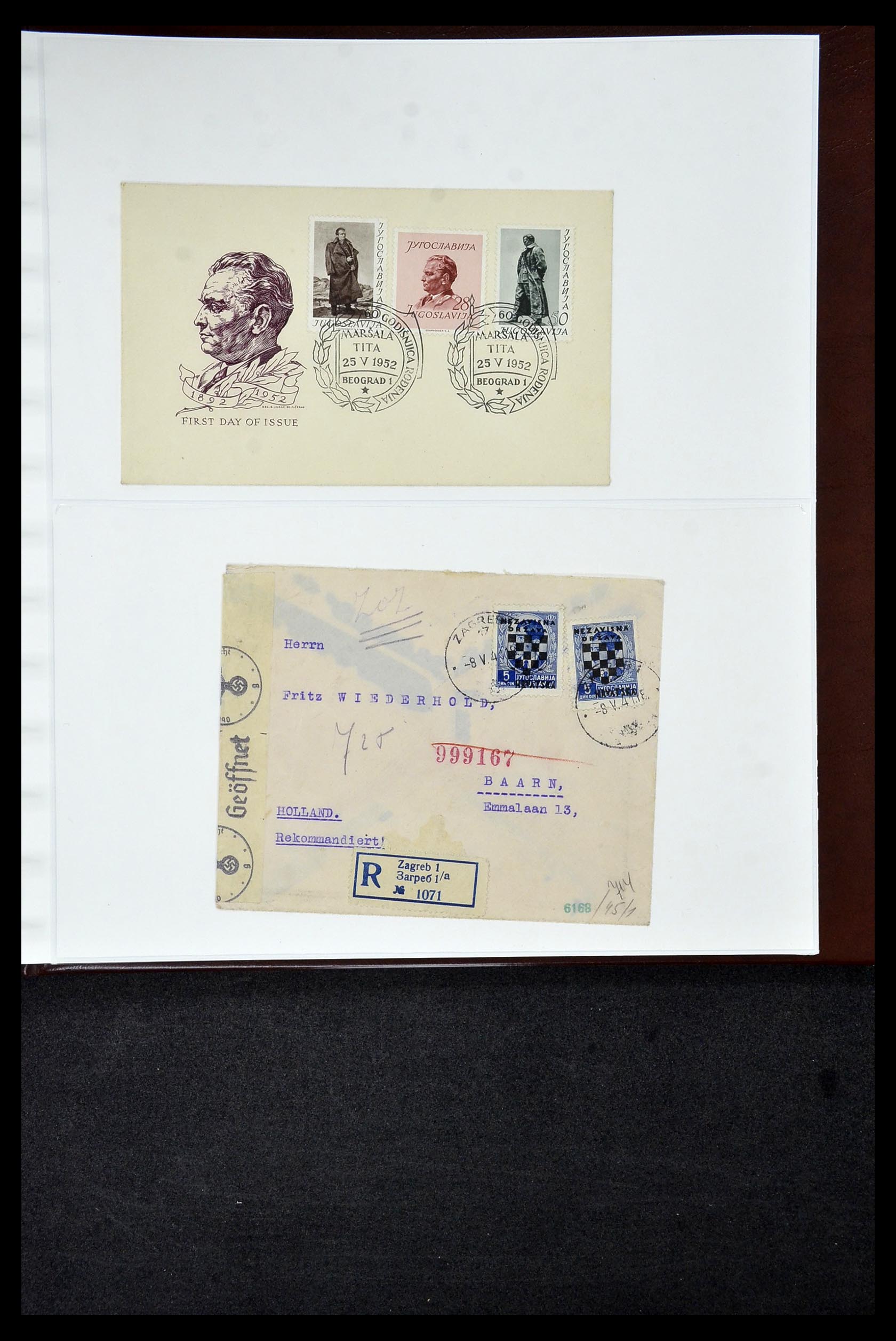 34956 631 - Postzegelverzameling 34956 Wereld brieven/FDC's 1880-1980.