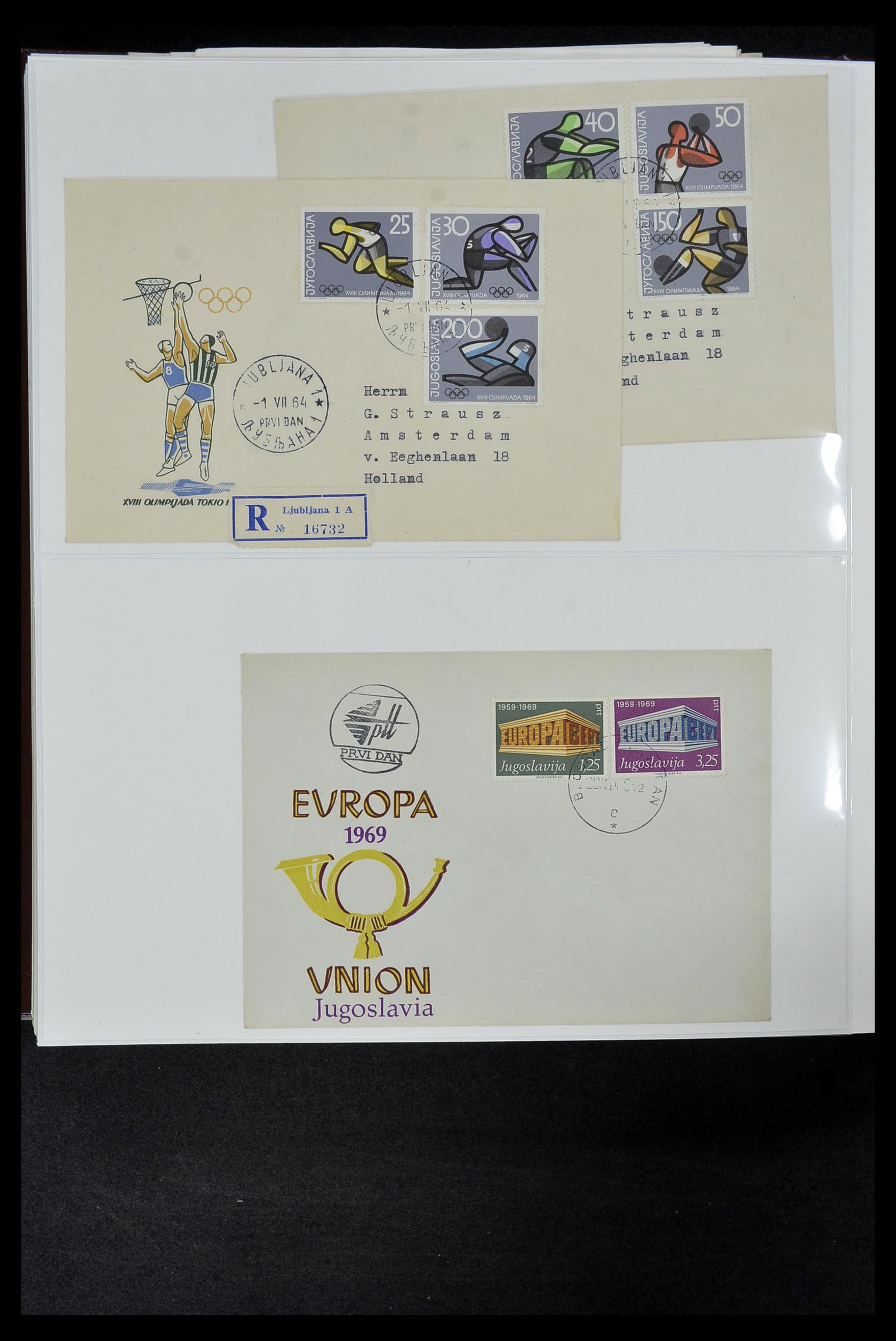 34956 633 - Postzegelverzameling 34956 Wereld brieven/FDC's 1880-1980.