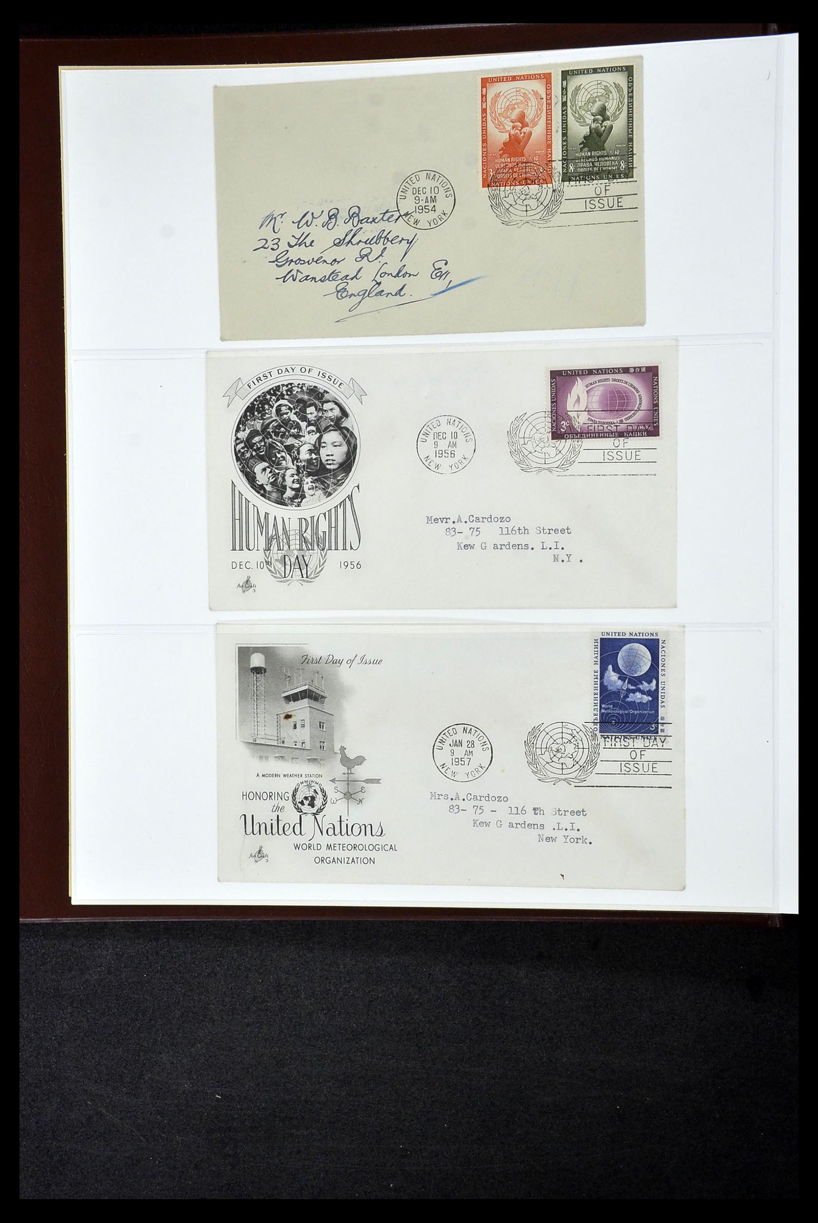 34956 637 - Postzegelverzameling 34956 Wereld brieven/FDC's 1880-1980.