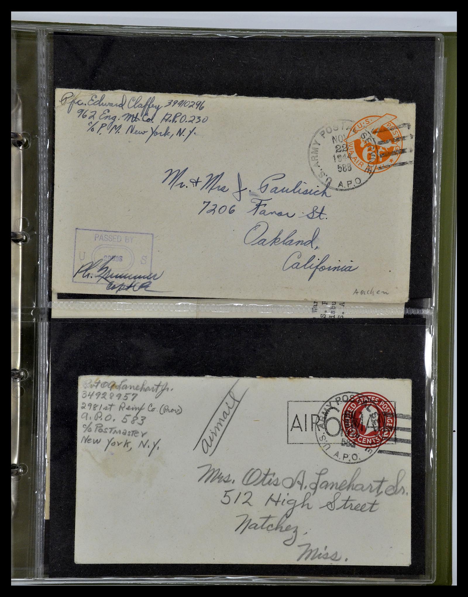 34960 022 - Postzegelverzameling 34960 USA veldpost brieven 1941-1973.