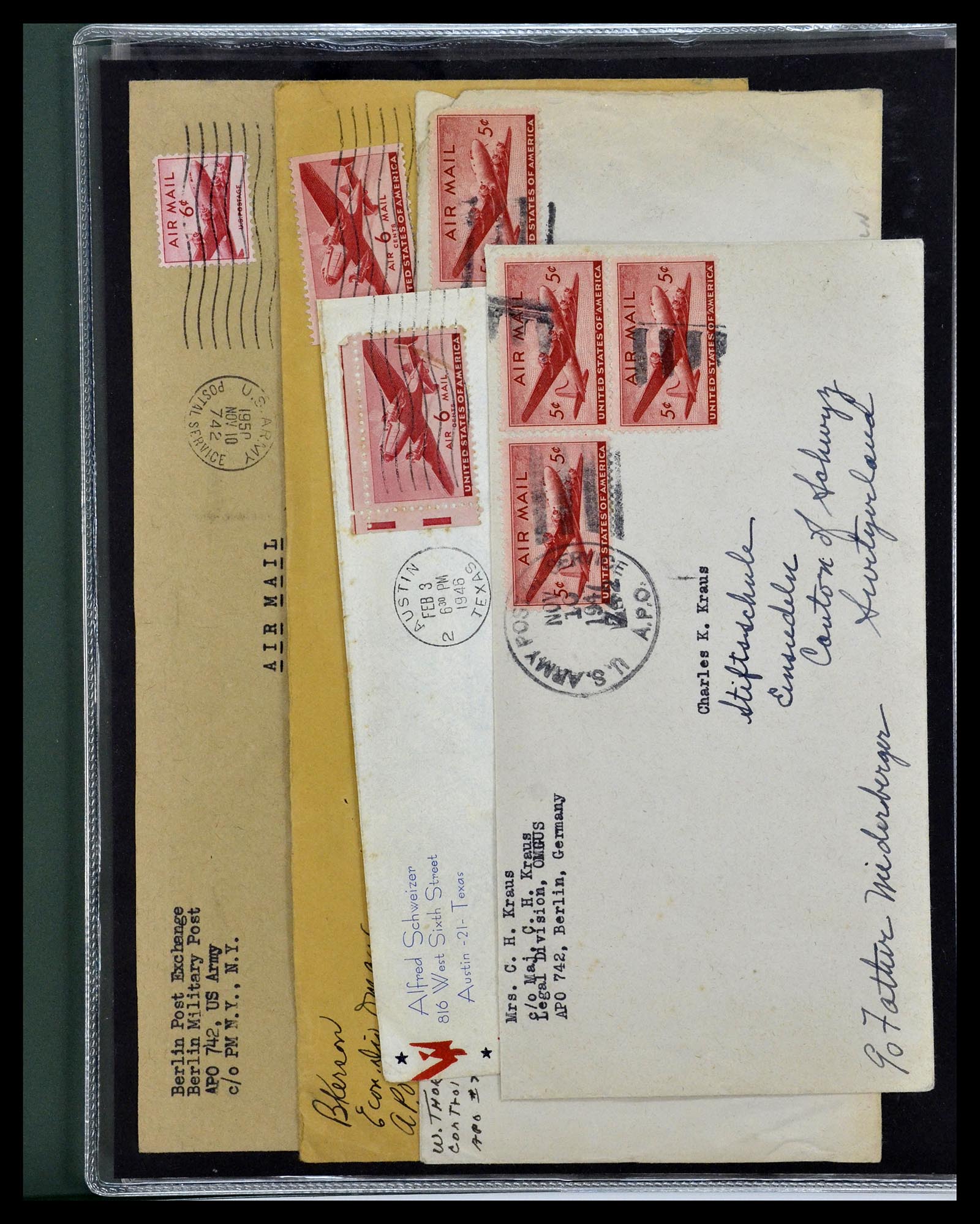 34960 036 - Postzegelverzameling 34960 USA veldpost brieven 1941-1973.
