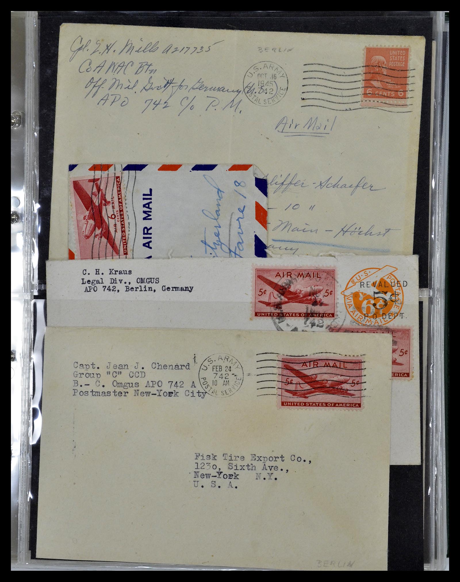 34960 037 - Postzegelverzameling 34960 USA veldpost brieven 1941-1973.
