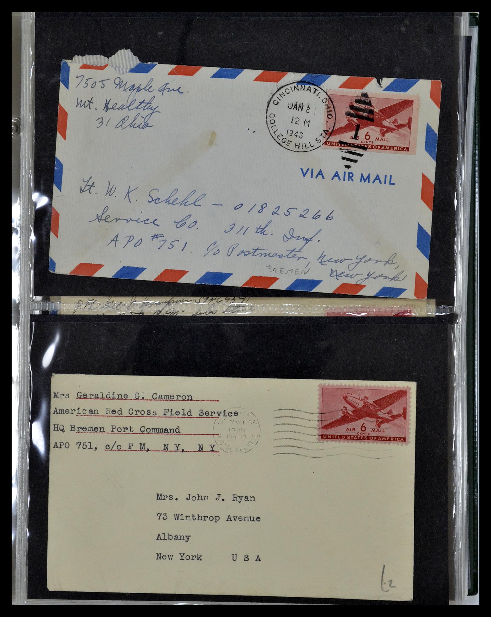34960 040 - Postzegelverzameling 34960 USA veldpost brieven 1941-1973.
