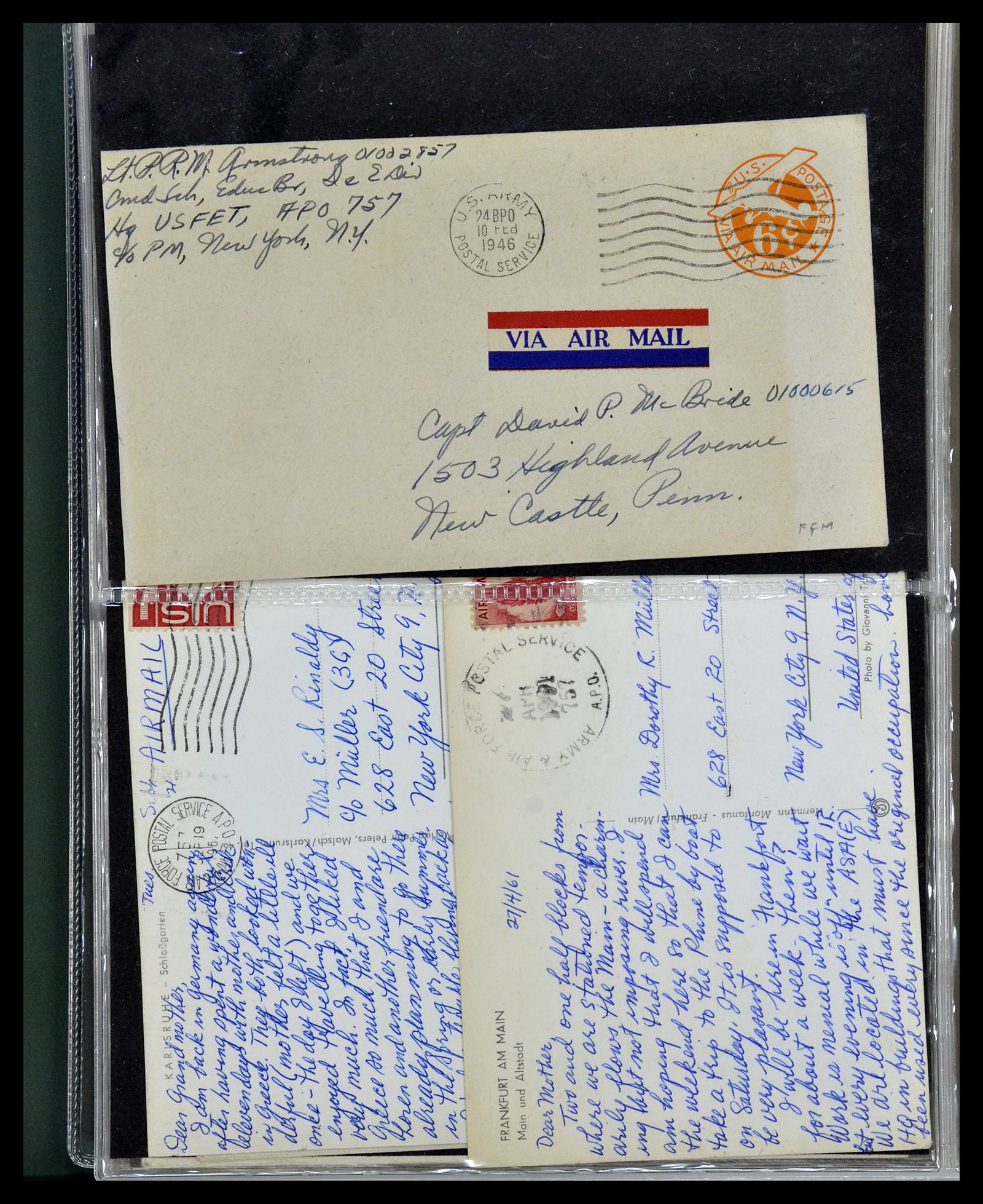 34960 045 - Postzegelverzameling 34960 USA veldpost brieven 1941-1973.