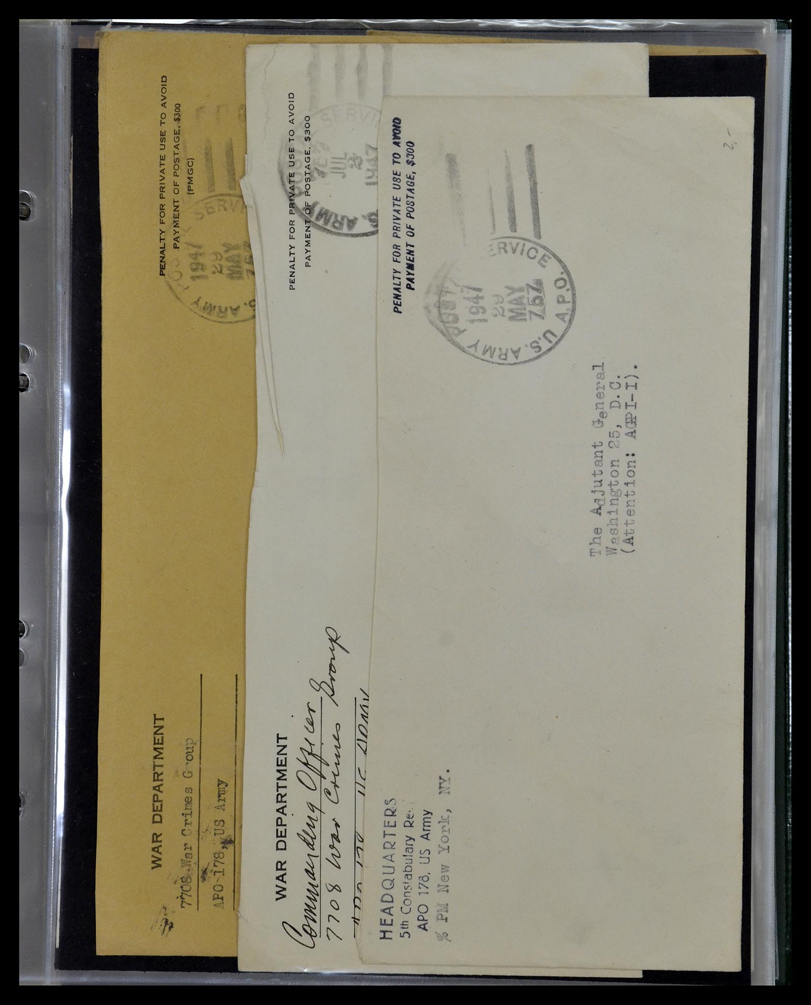 34960 046 - Postzegelverzameling 34960 USA veldpost brieven 1941-1973.