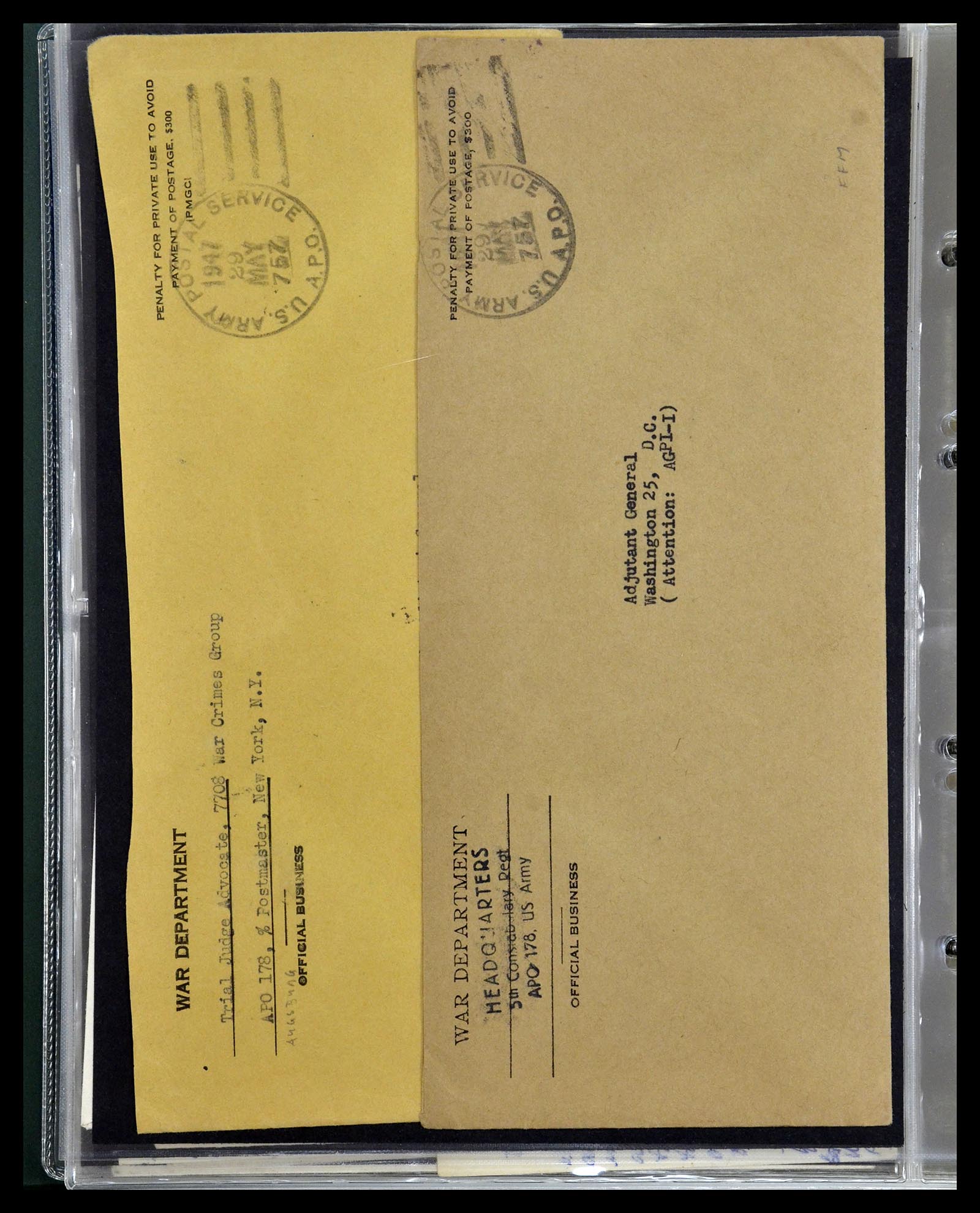 34960 049 - Postzegelverzameling 34960 USA veldpost brieven 1941-1973.
