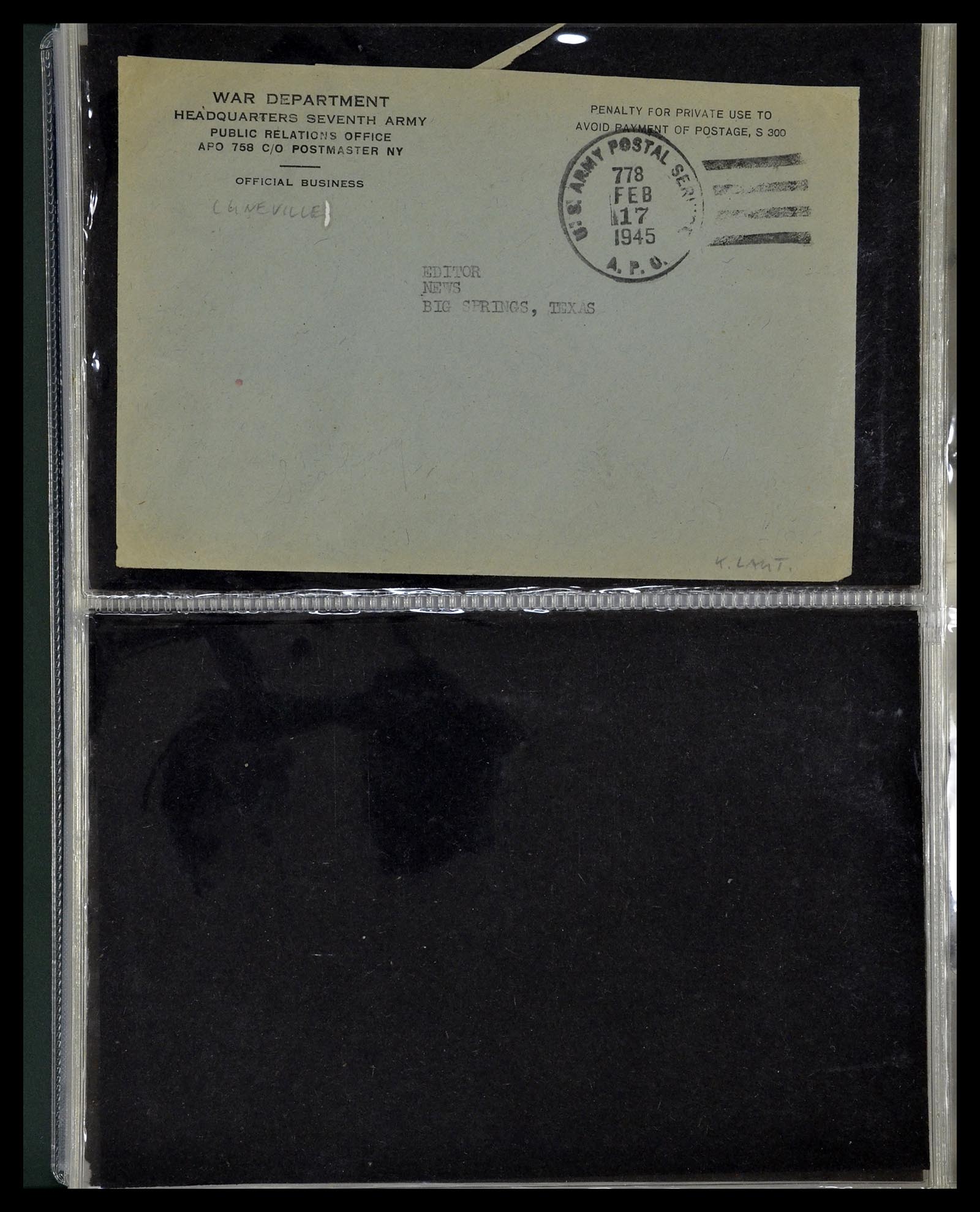 34960 060 - Postzegelverzameling 34960 USA veldpost brieven 1941-1973.