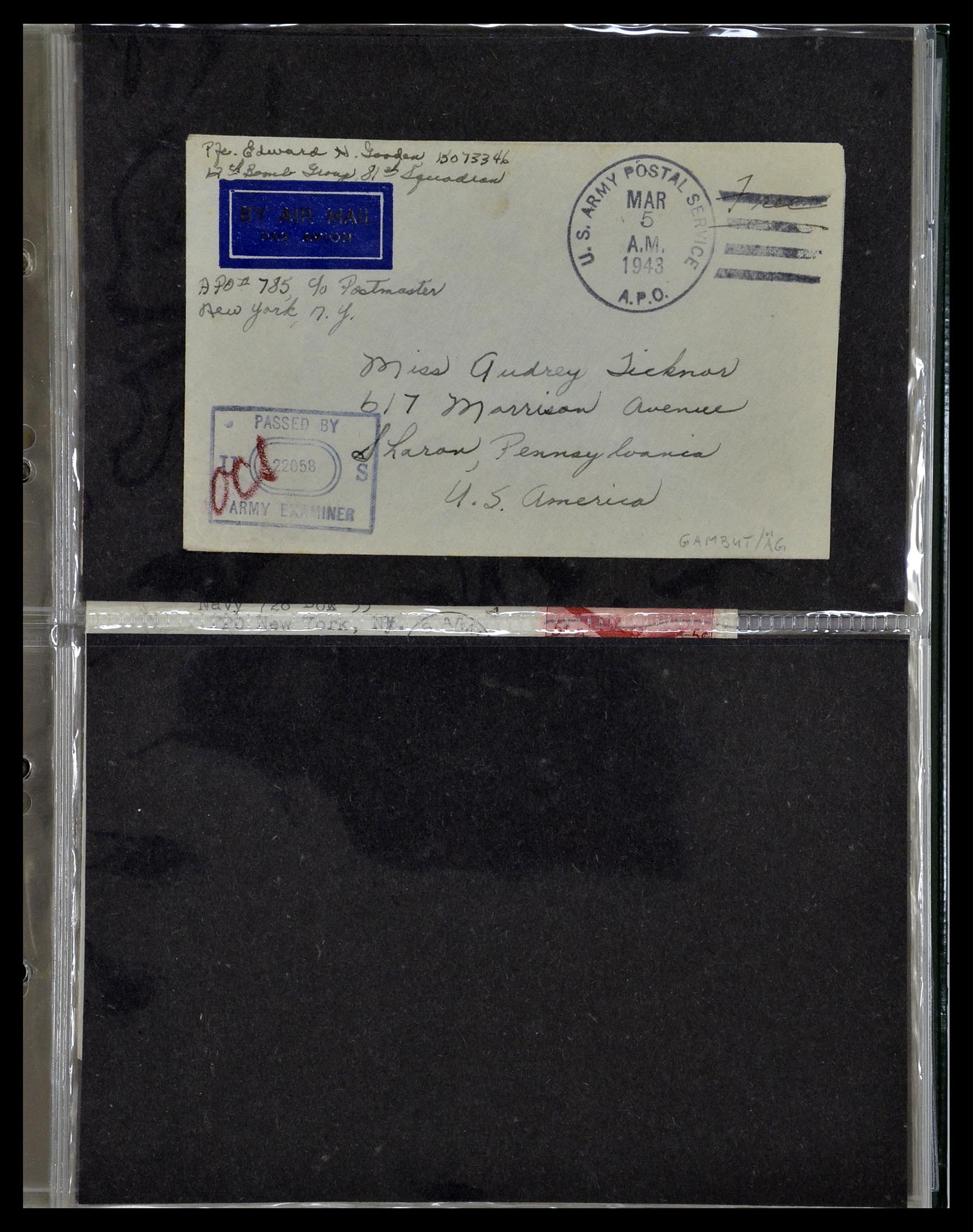 34960 062 - Postzegelverzameling 34960 USA veldpost brieven 1941-1973.