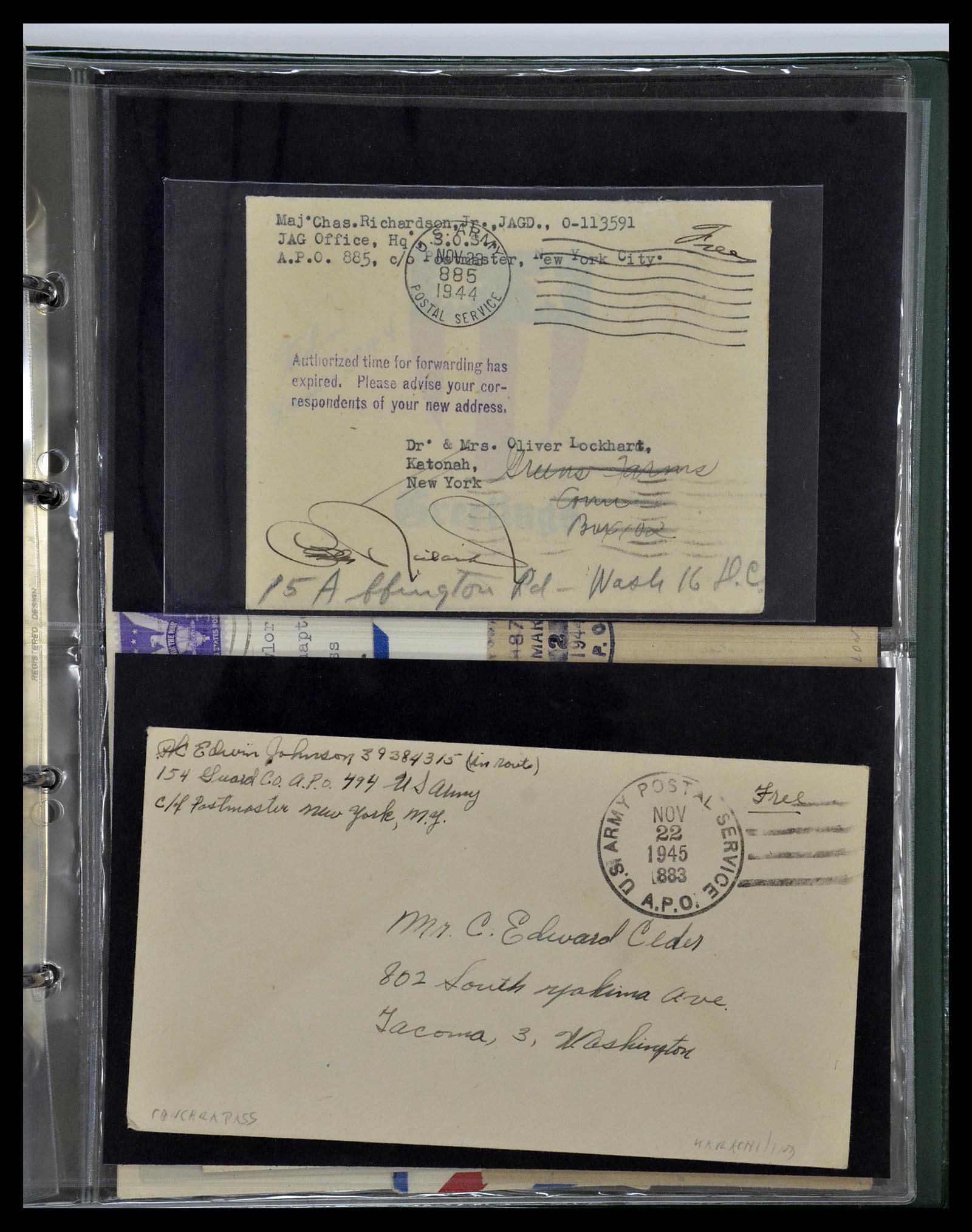 34960 080 - Postzegelverzameling 34960 USA veldpost brieven 1941-1973.