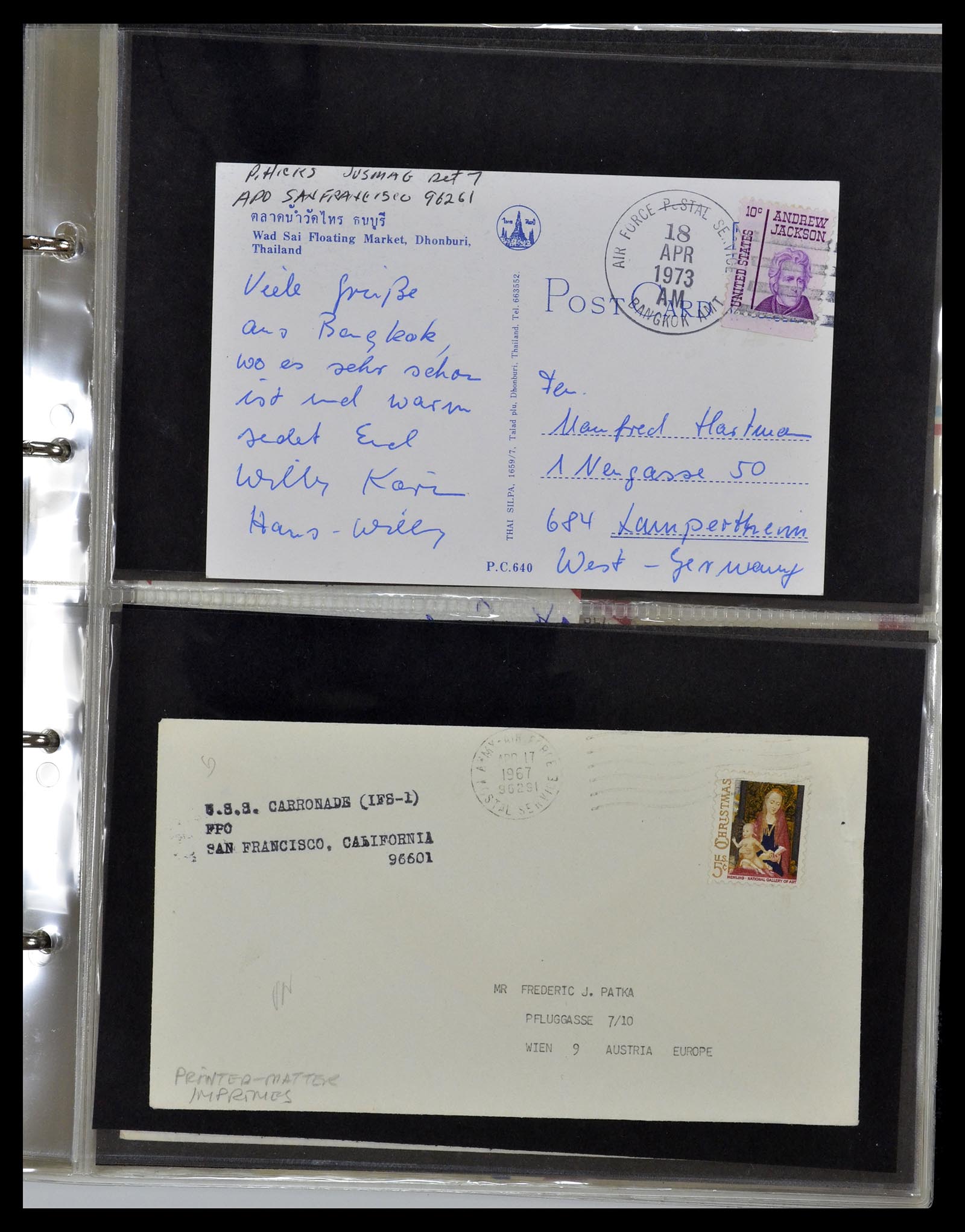34960 094 - Postzegelverzameling 34960 USA veldpost brieven 1941-1973.