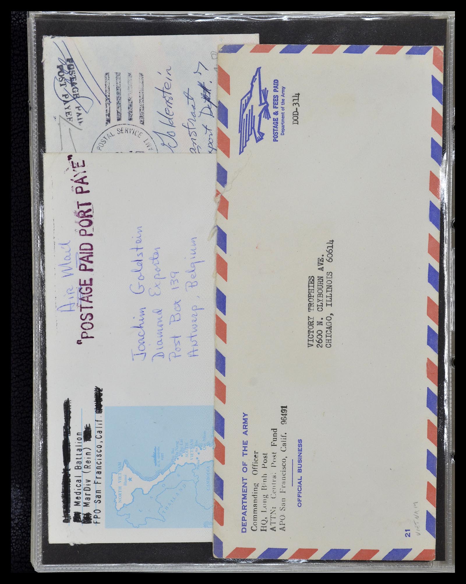 34960 112 - Postzegelverzameling 34960 USA veldpost brieven 1941-1973.