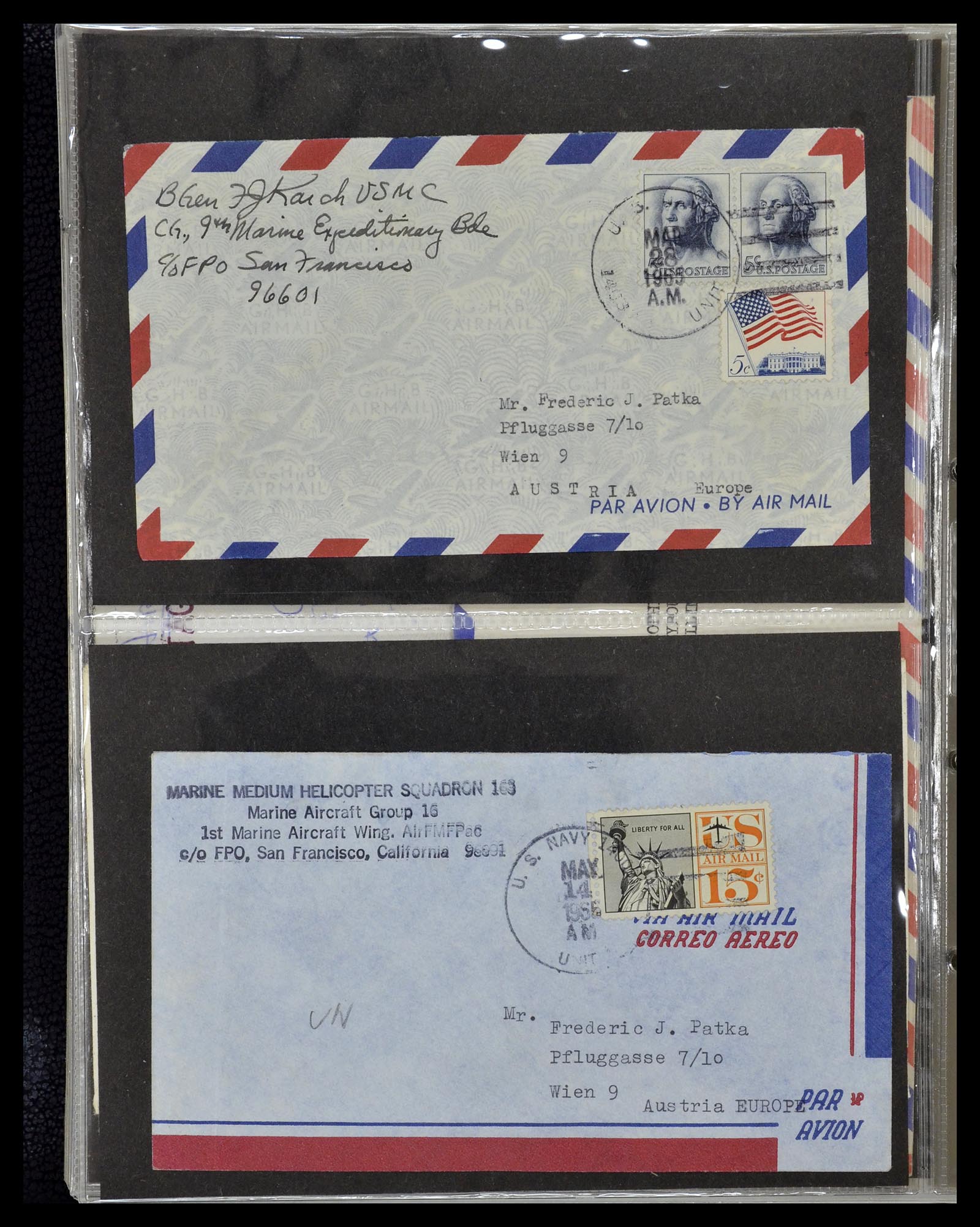 34960 113 - Postzegelverzameling 34960 USA veldpost brieven 1941-1973.