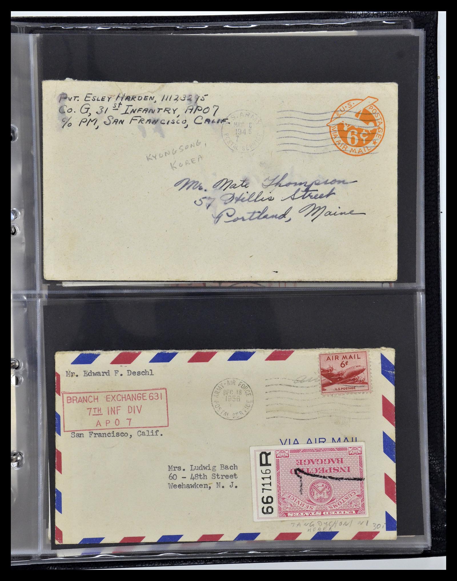 34960 121 - Postzegelverzameling 34960 USA veldpost brieven 1941-1973.