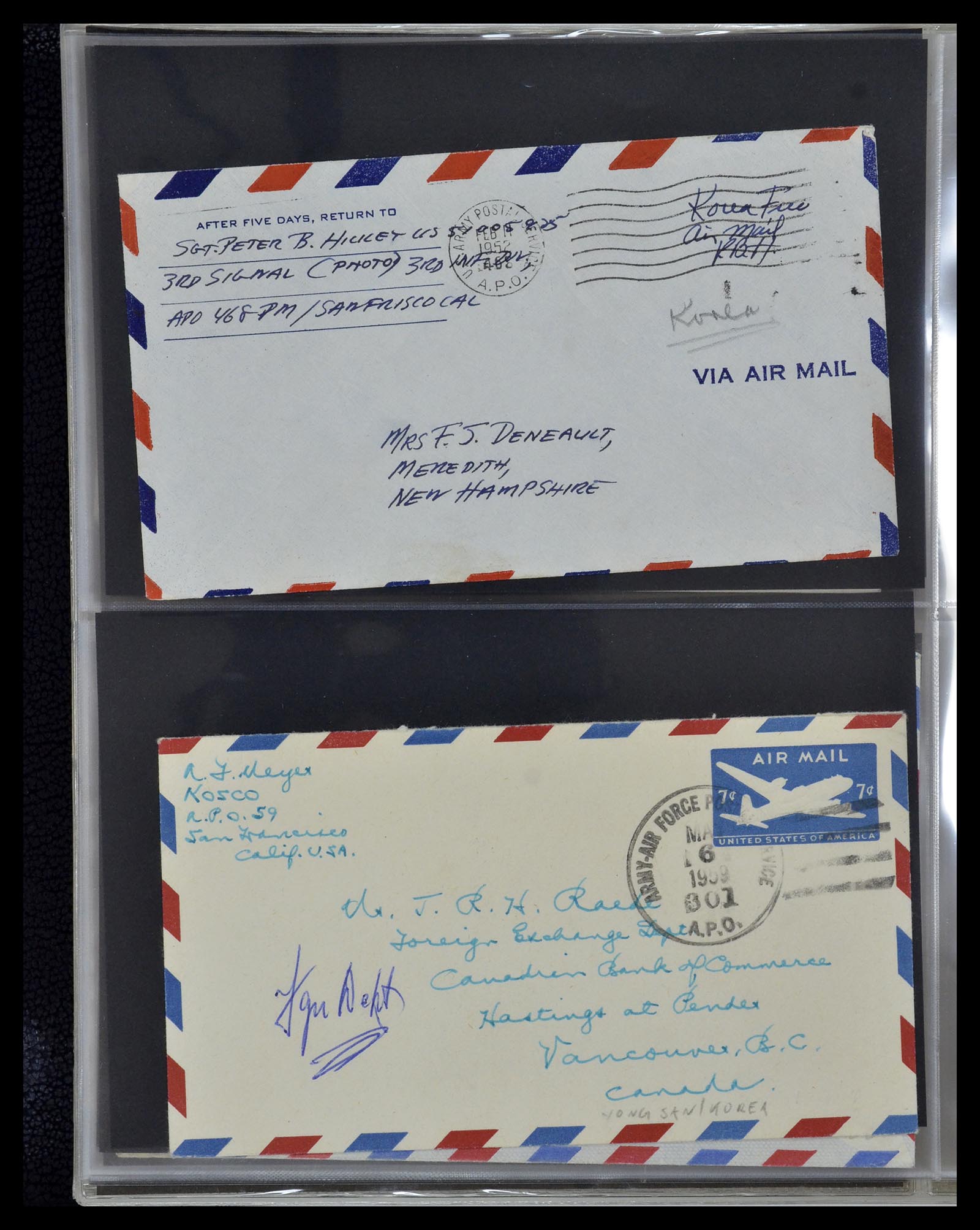 34960 126 - Postzegelverzameling 34960 USA veldpost brieven 1941-1973.