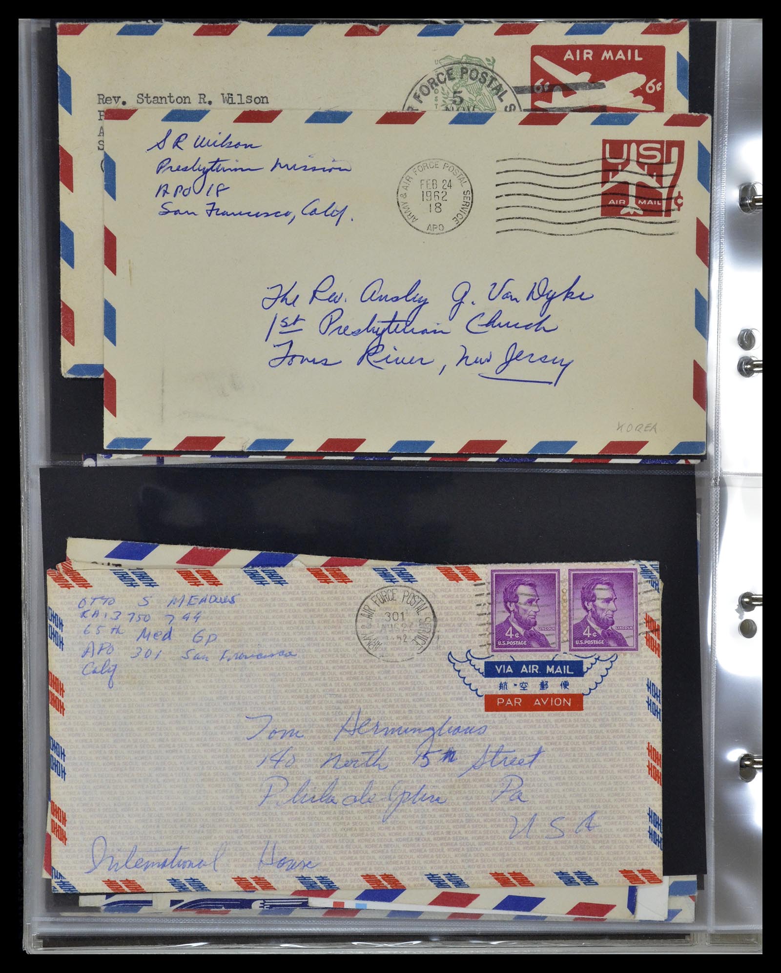 34960 129 - Postzegelverzameling 34960 USA veldpost brieven 1941-1973.