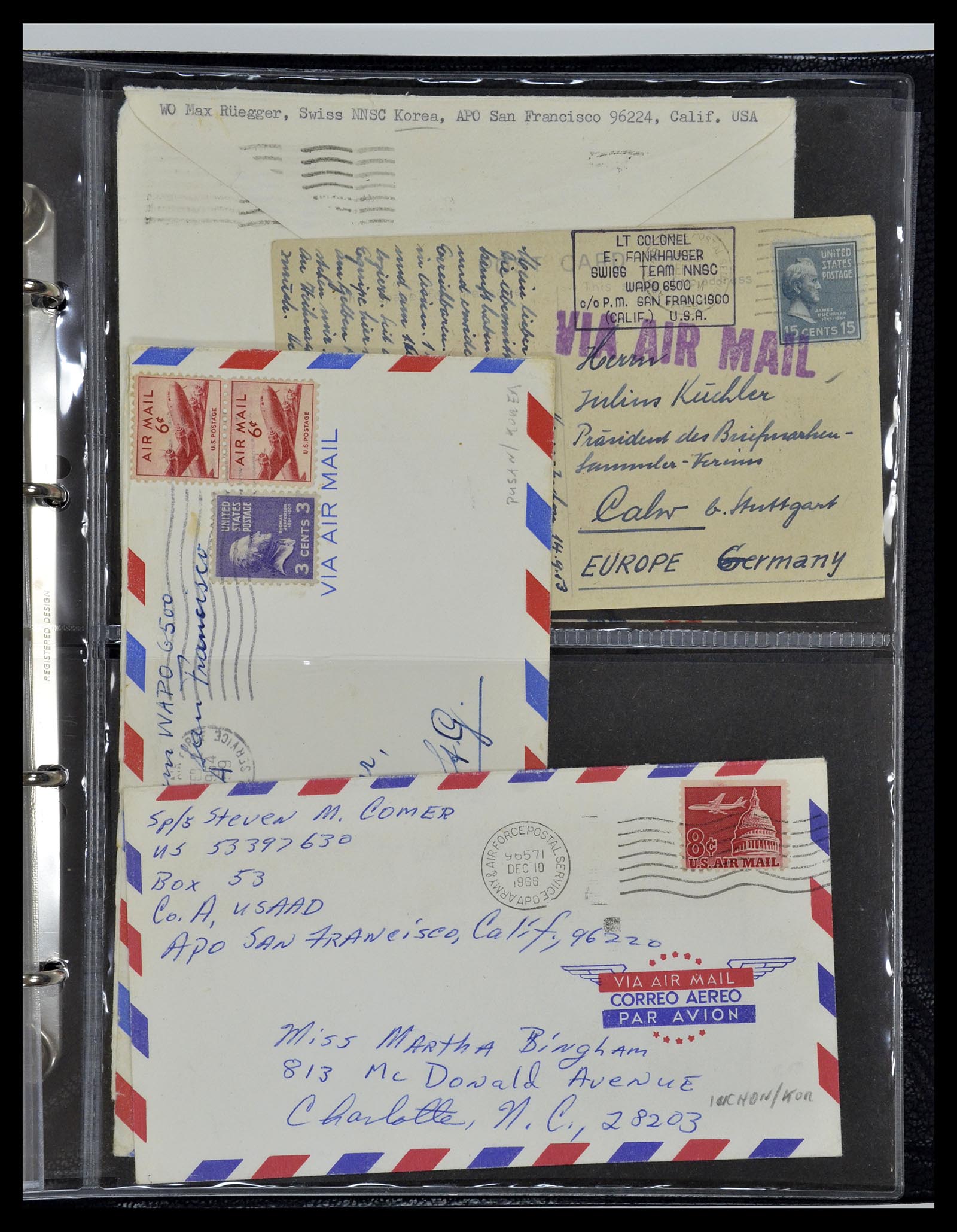 34960 131 - Postzegelverzameling 34960 USA veldpost brieven 1941-1973.