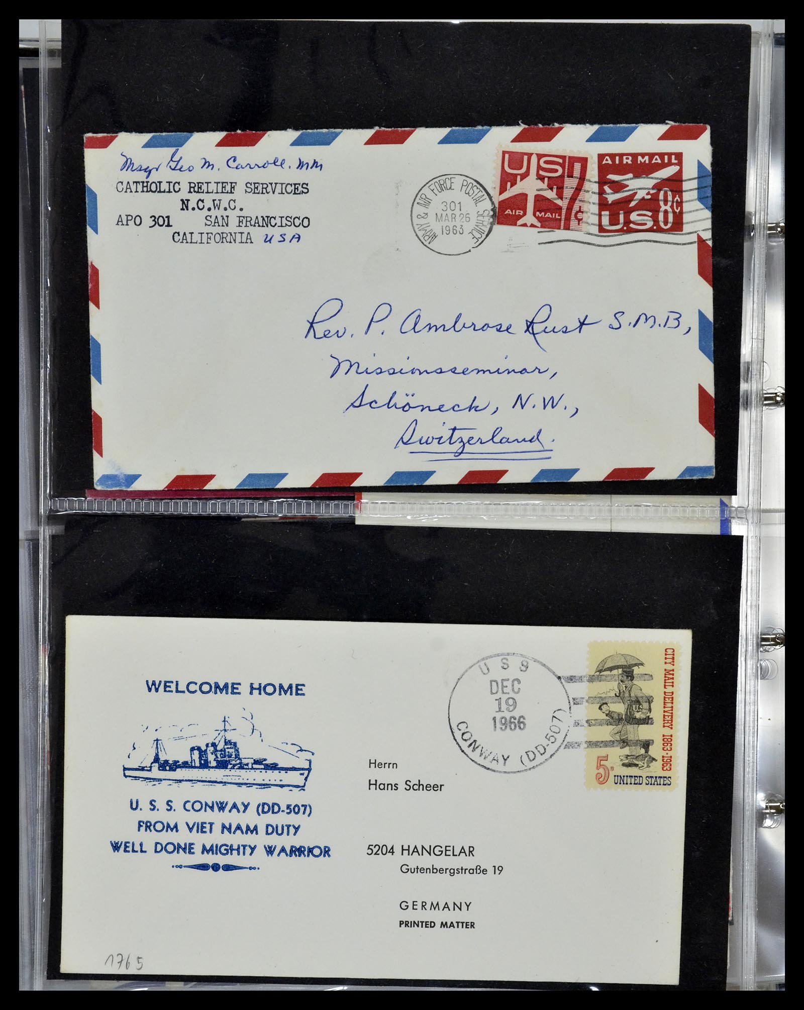 34960 133 - Postzegelverzameling 34960 USA veldpost brieven 1941-1973.