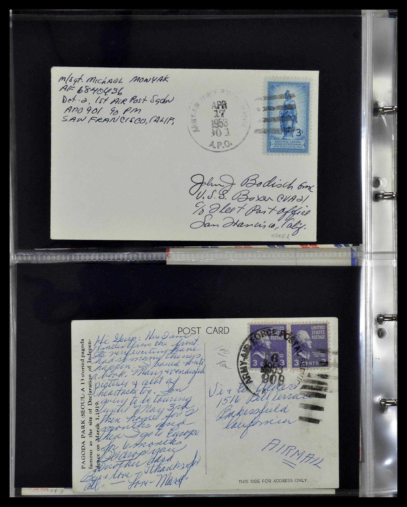 34960 134 - Postzegelverzameling 34960 USA veldpost brieven 1941-1973.