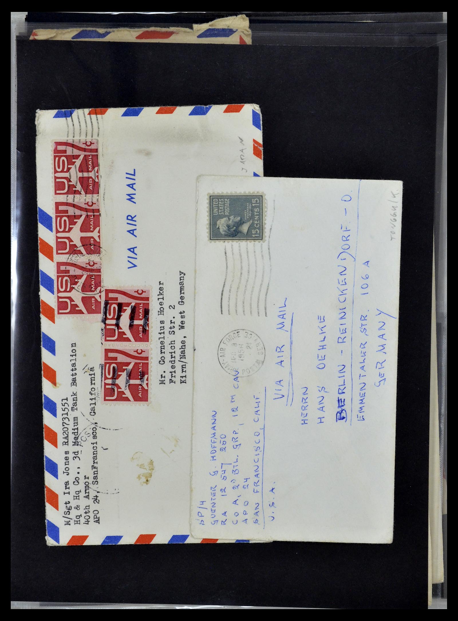 34960 140 - Postzegelverzameling 34960 USA veldpost brieven 1941-1973.