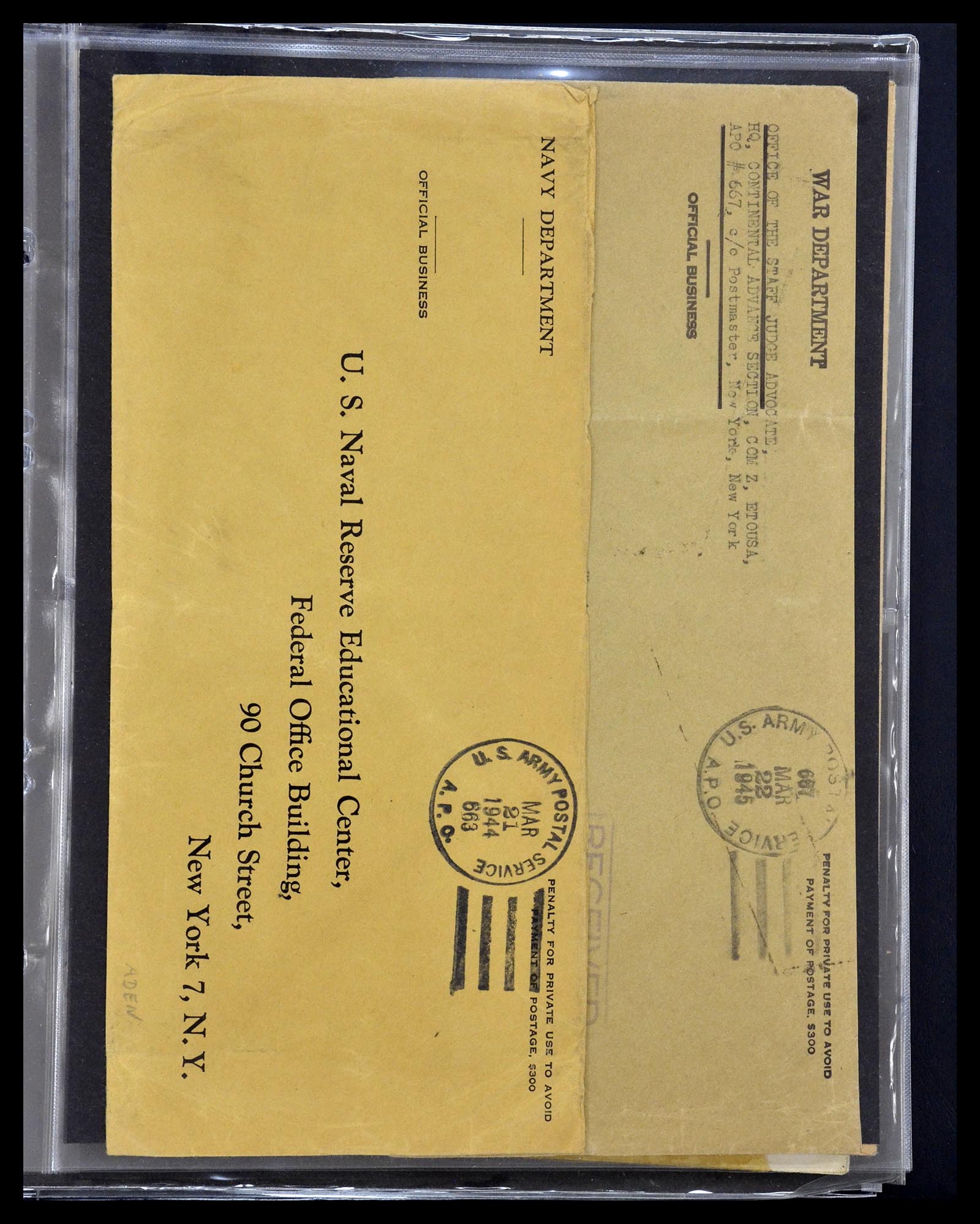 34960 209 - Postzegelverzameling 34960 USA veldpost brieven 1941-1973.