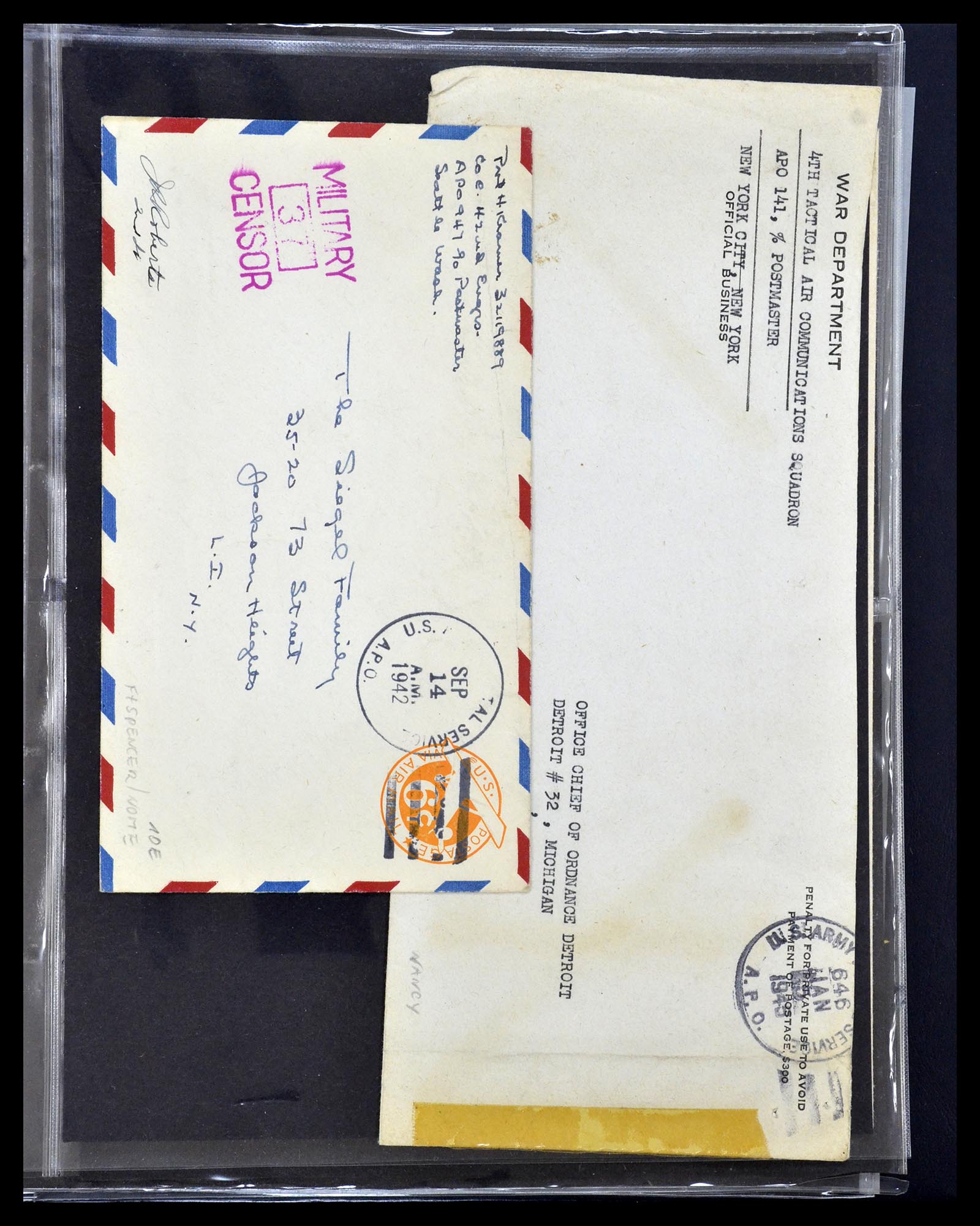 34960 210 - Postzegelverzameling 34960 USA veldpost brieven 1941-1973.