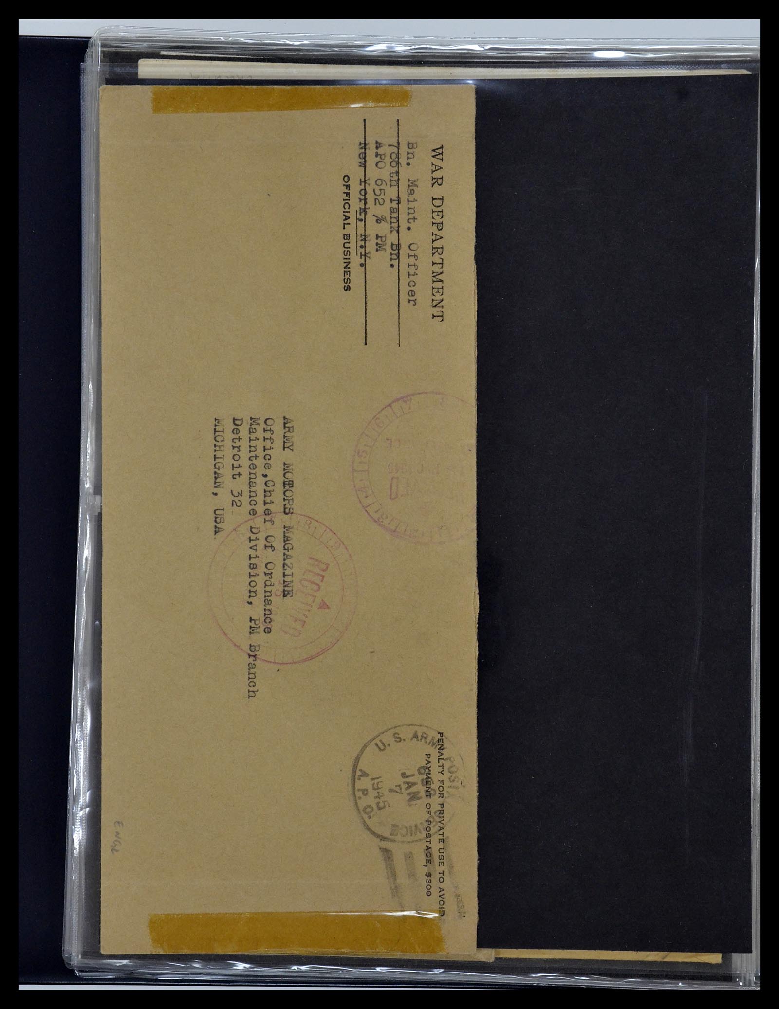 34960 211 - Postzegelverzameling 34960 USA veldpost brieven 1941-1973.