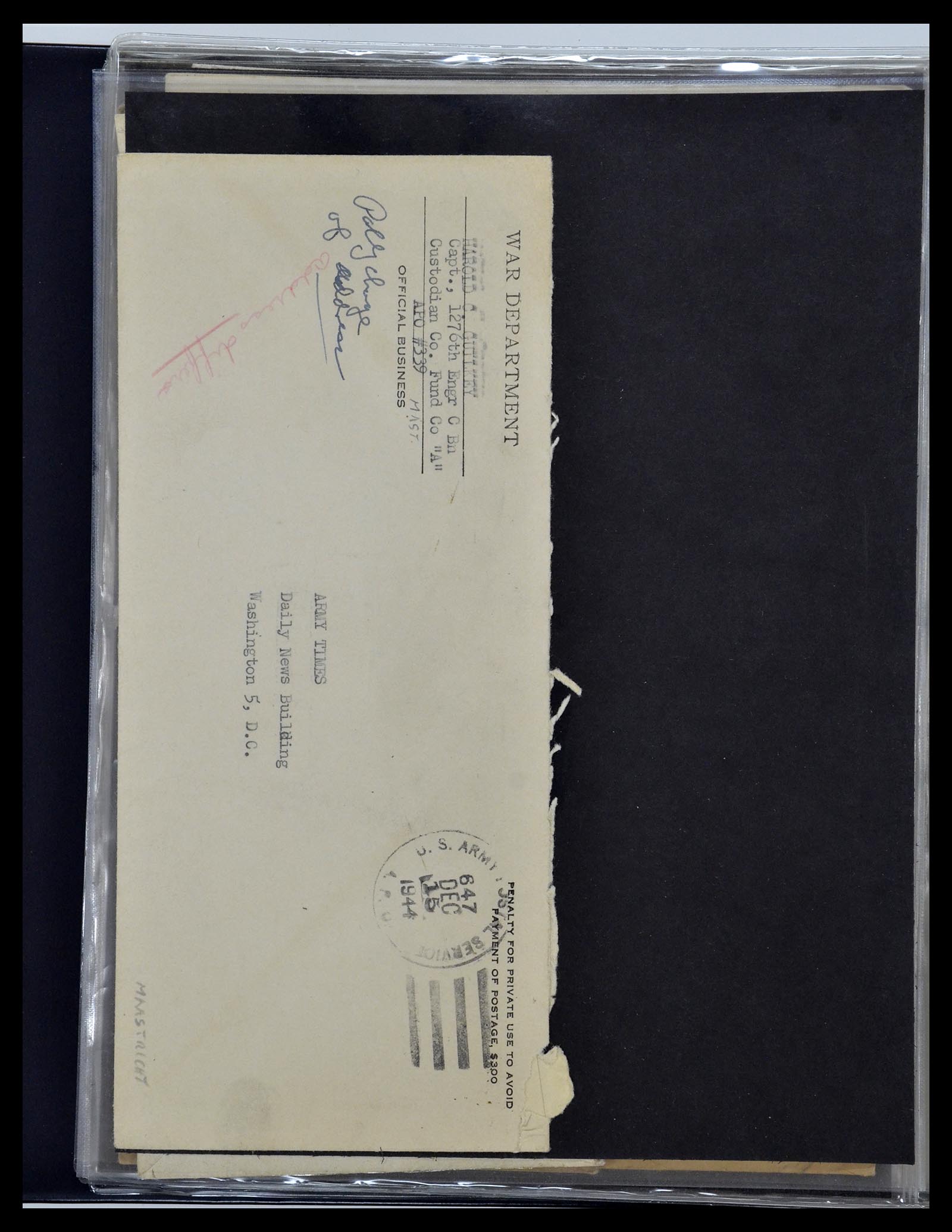 34960 212 - Postzegelverzameling 34960 USA veldpost brieven 1941-1973.