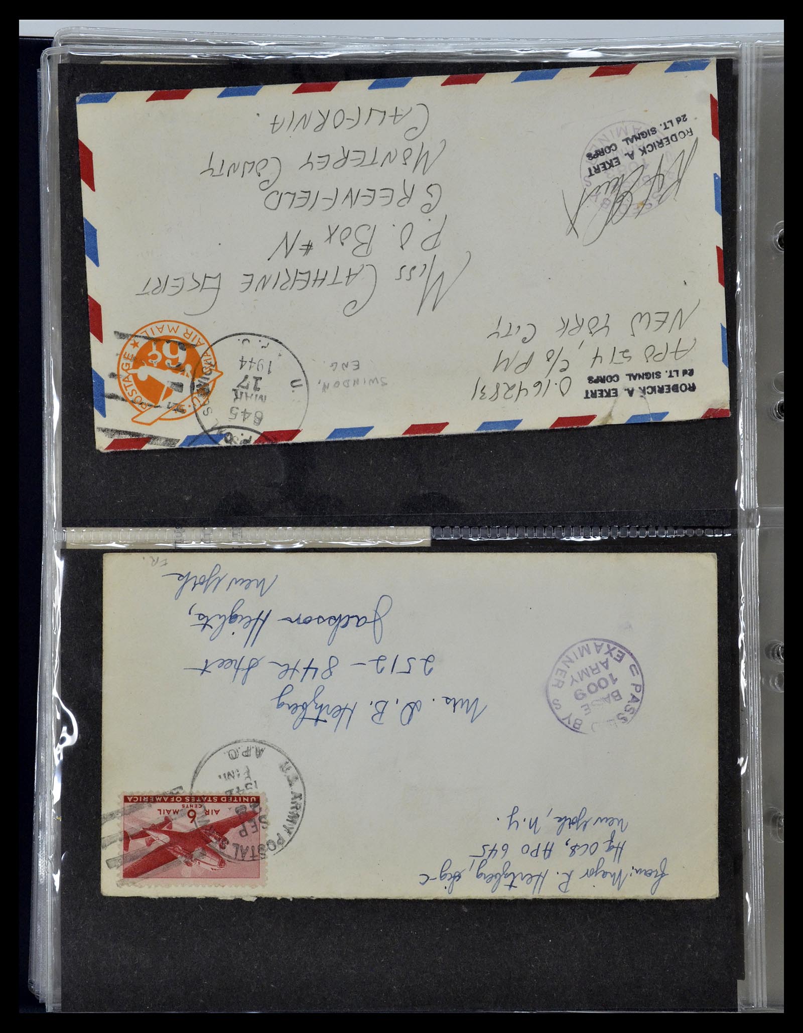 34960 214 - Postzegelverzameling 34960 USA veldpost brieven 1941-1973.