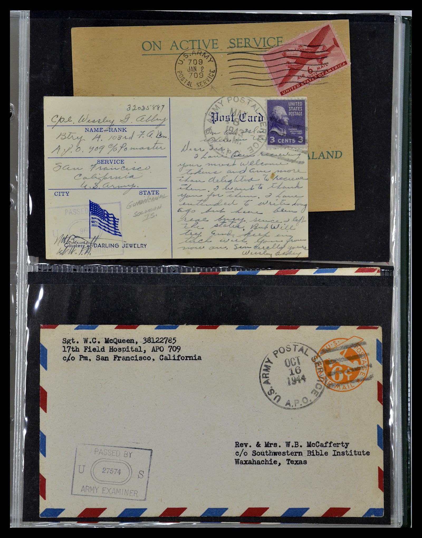 34960 221 - Postzegelverzameling 34960 USA veldpost brieven 1941-1973.